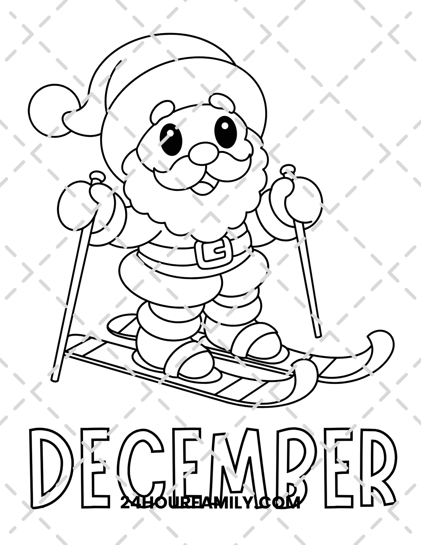 december coloring pages