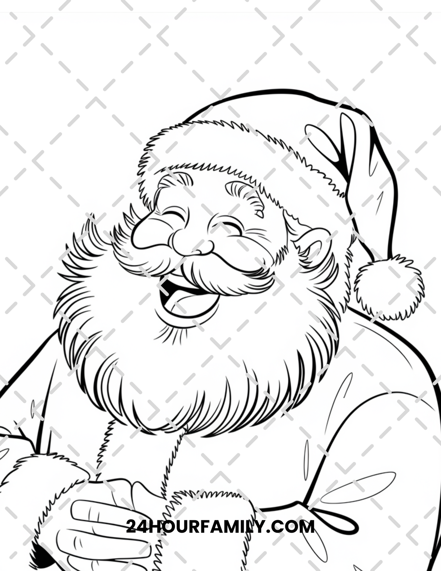 santa face coloring pages