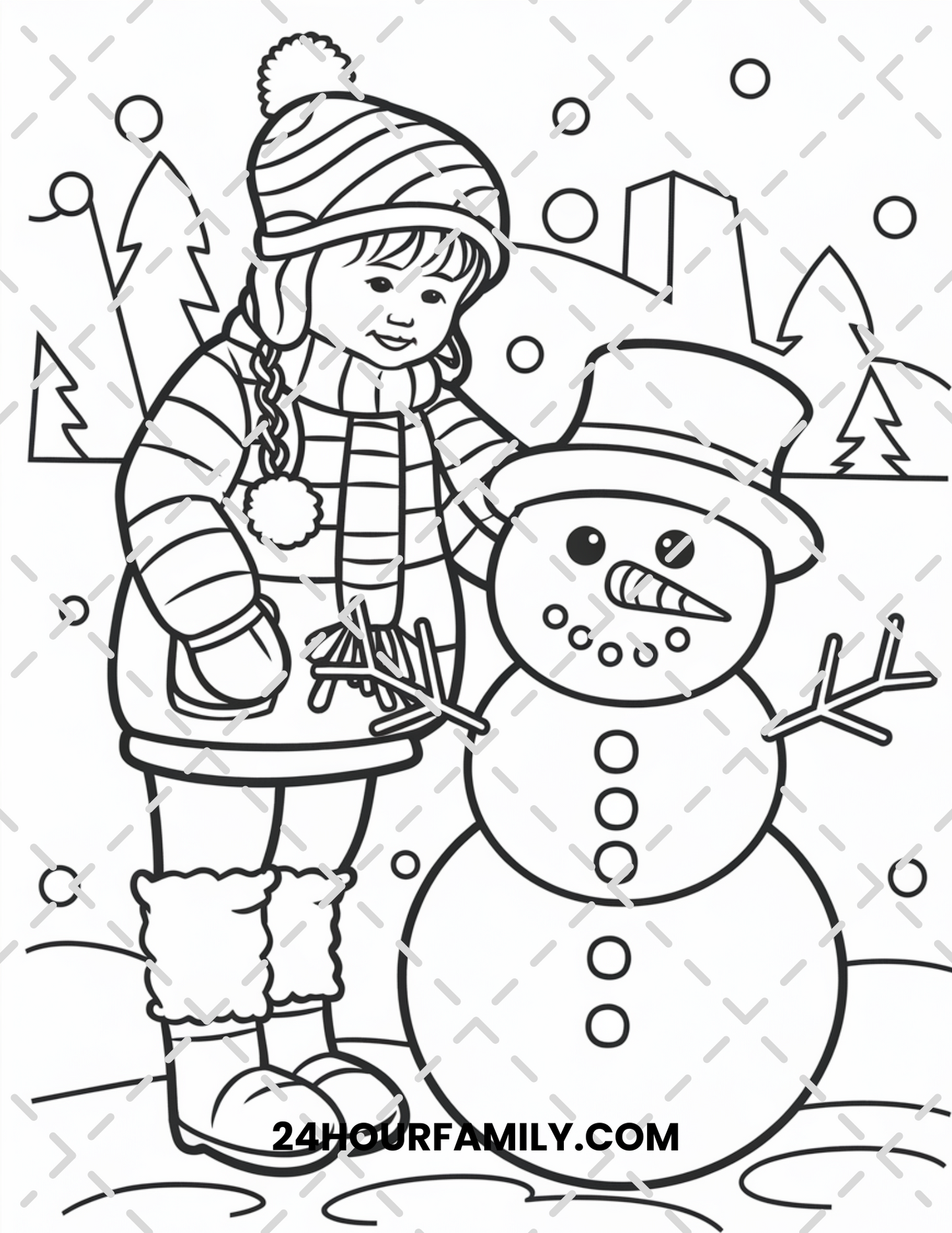 snowman coloring pages