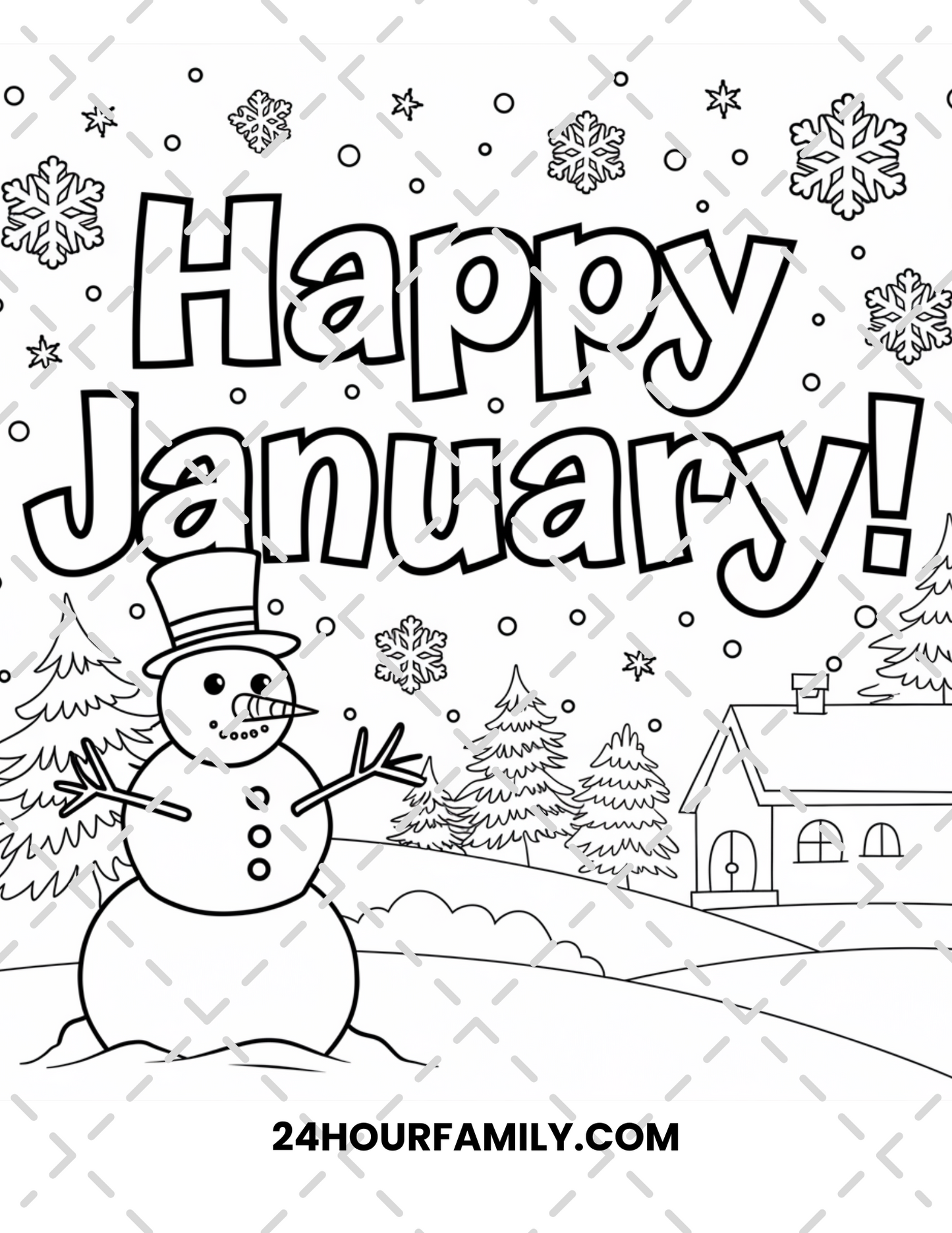 january coloring pages
