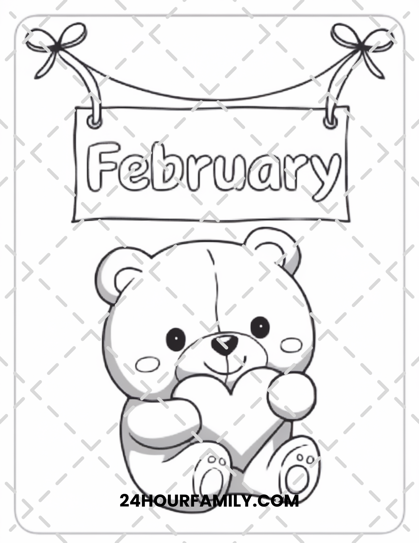 february coloring pages