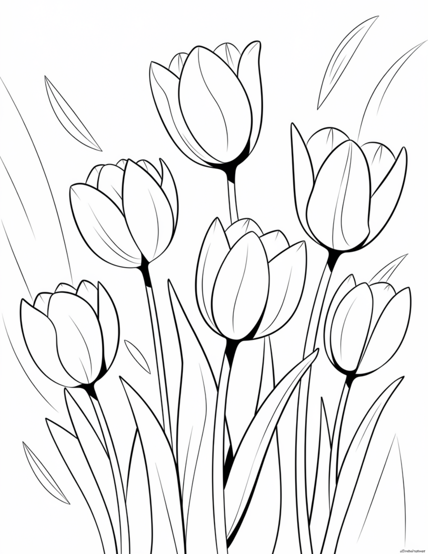 tulips coloring pages