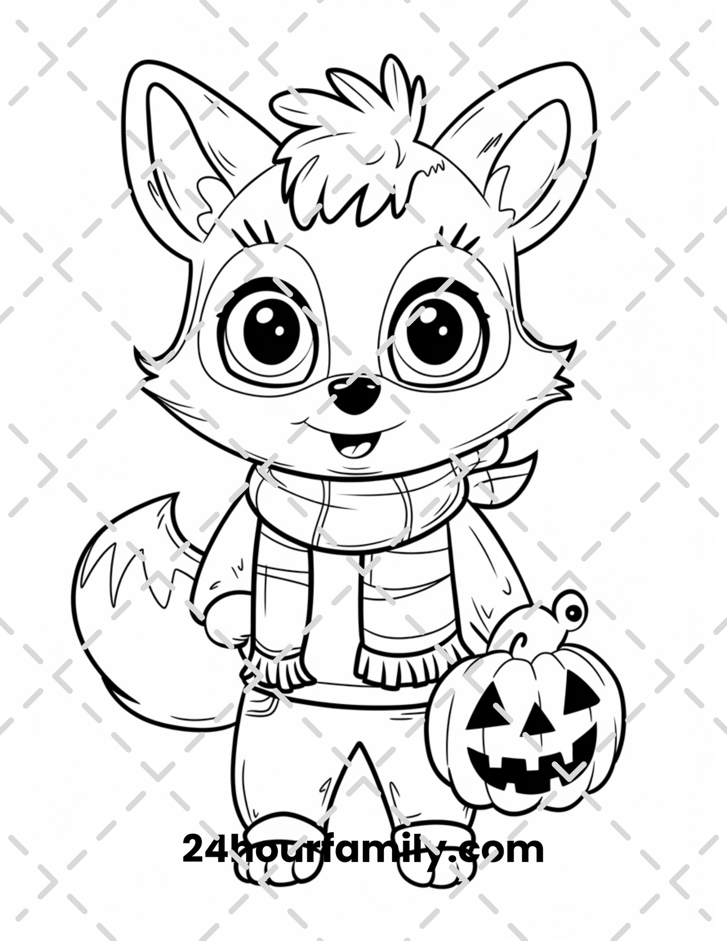 woodland creature digital coloring