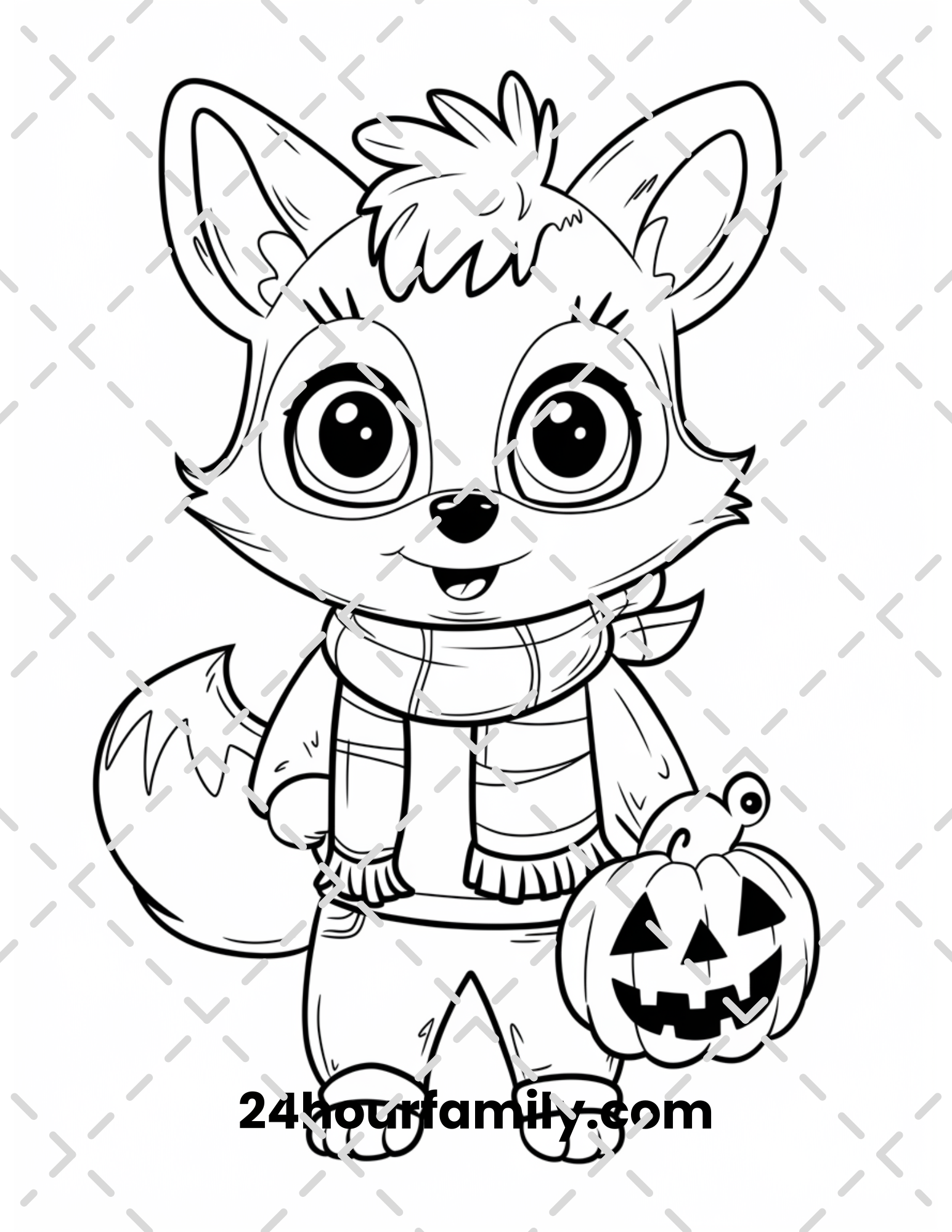 woodland creature digital coloring