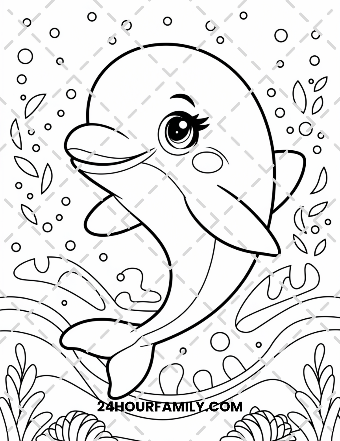 baby dolphins coloring pages