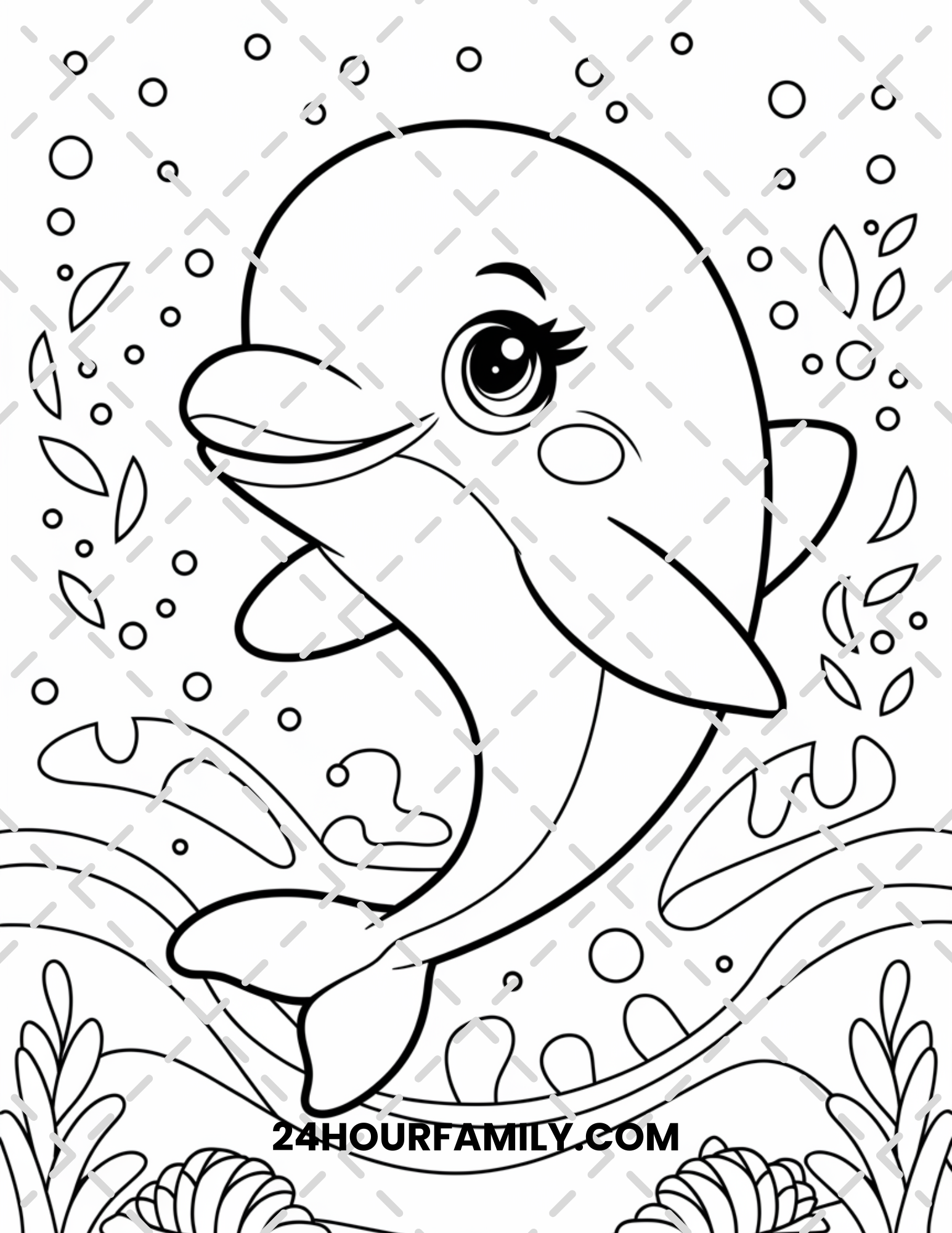 baby dolphins coloring pages