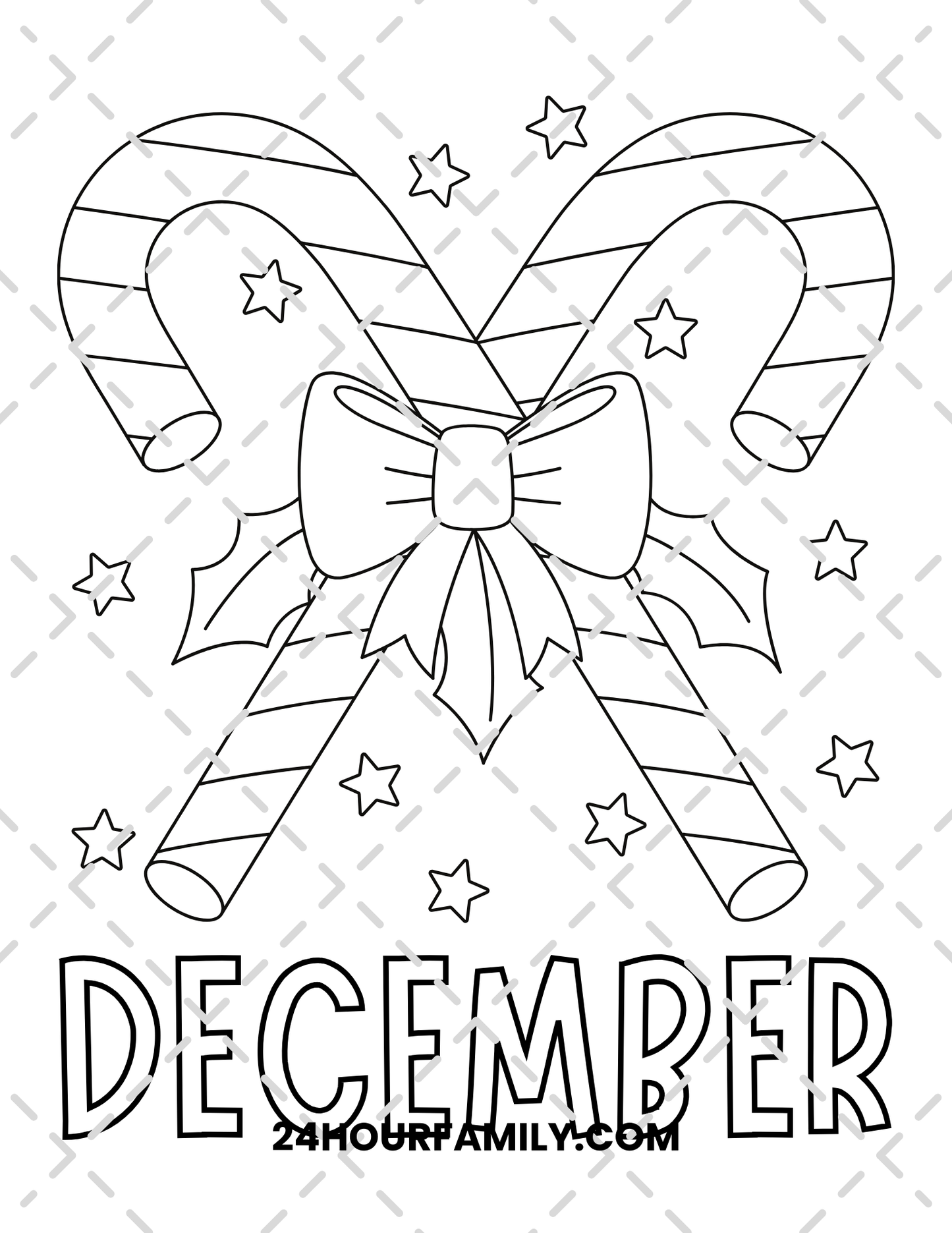 december coloring pages