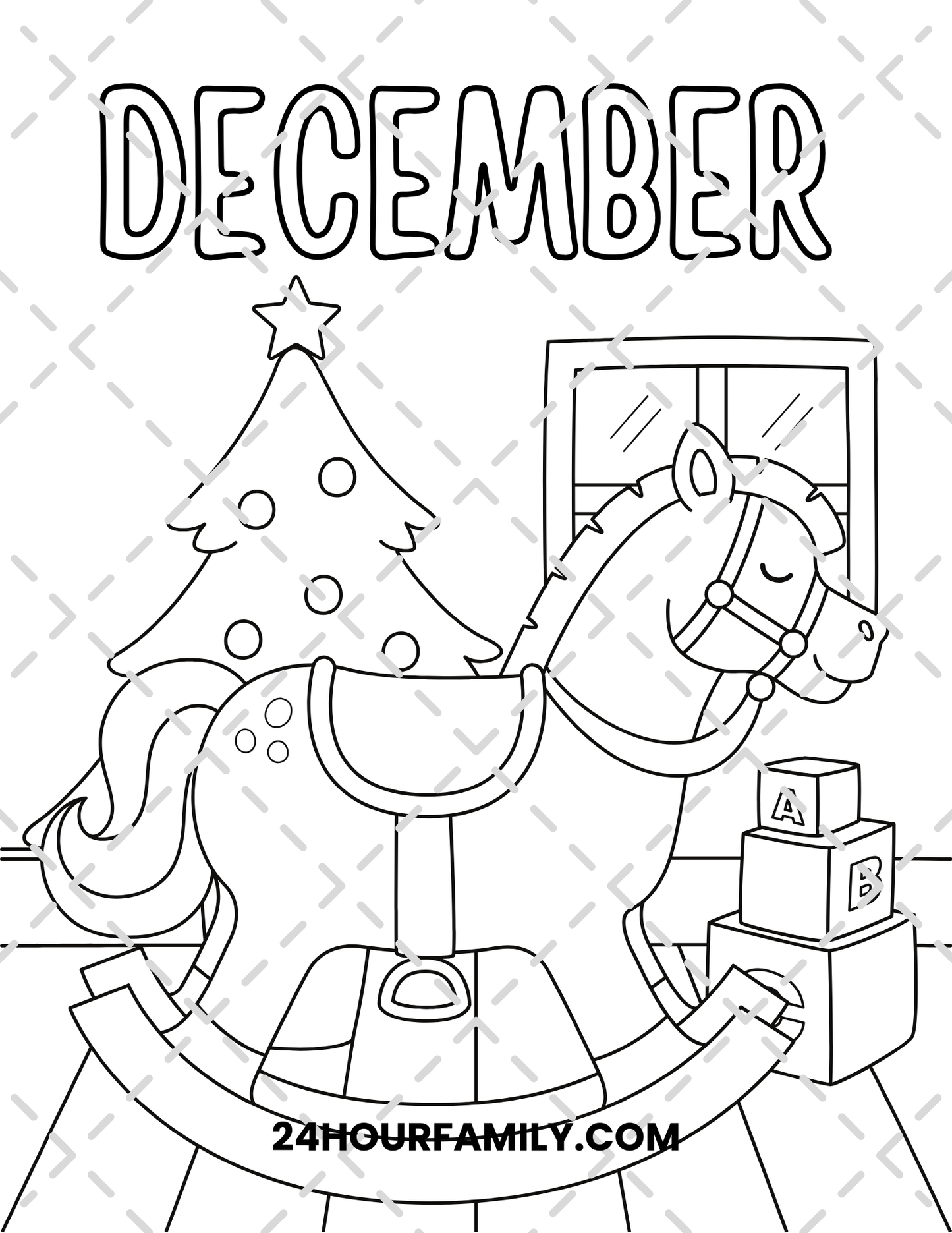 december coloring pages