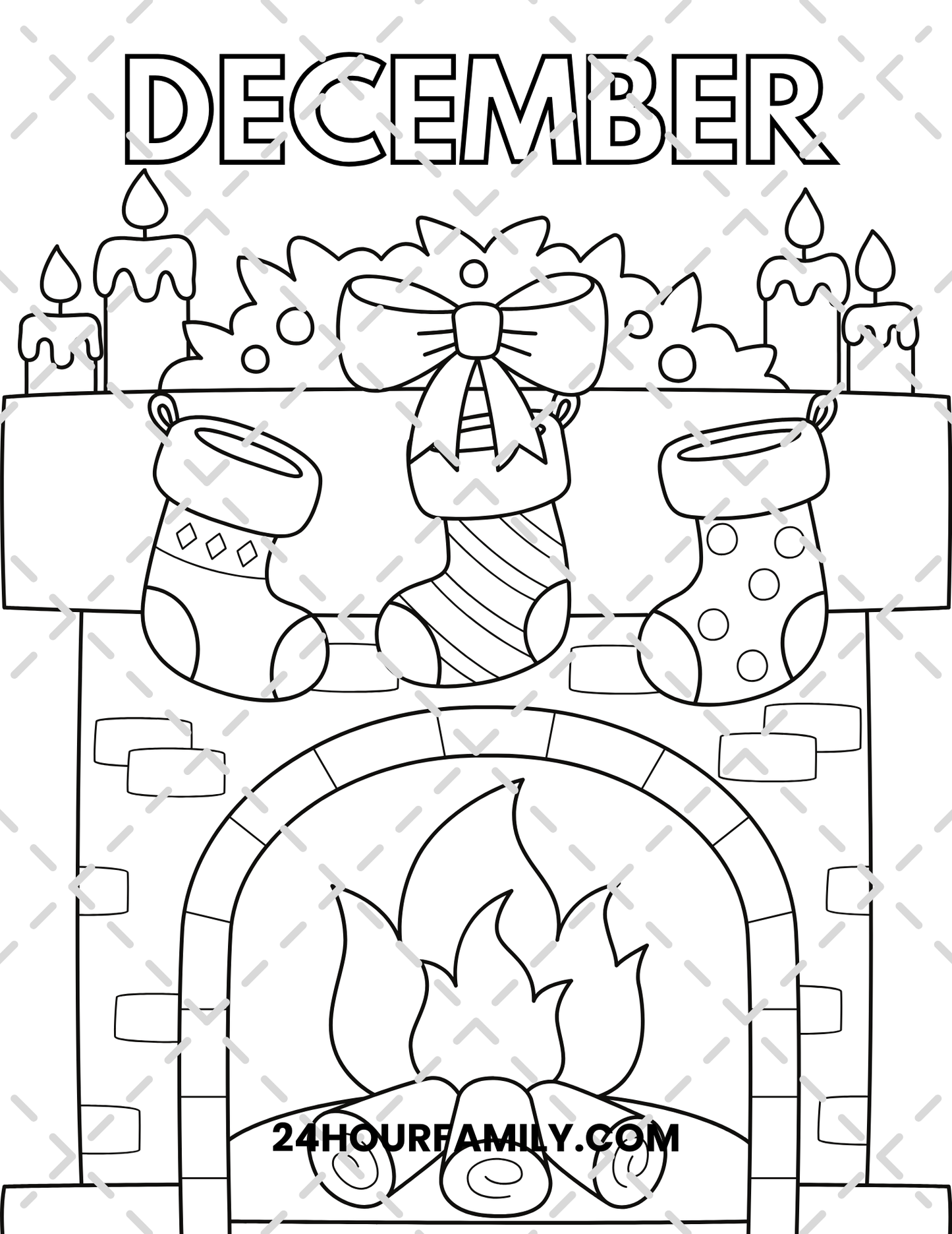 december coloring pages