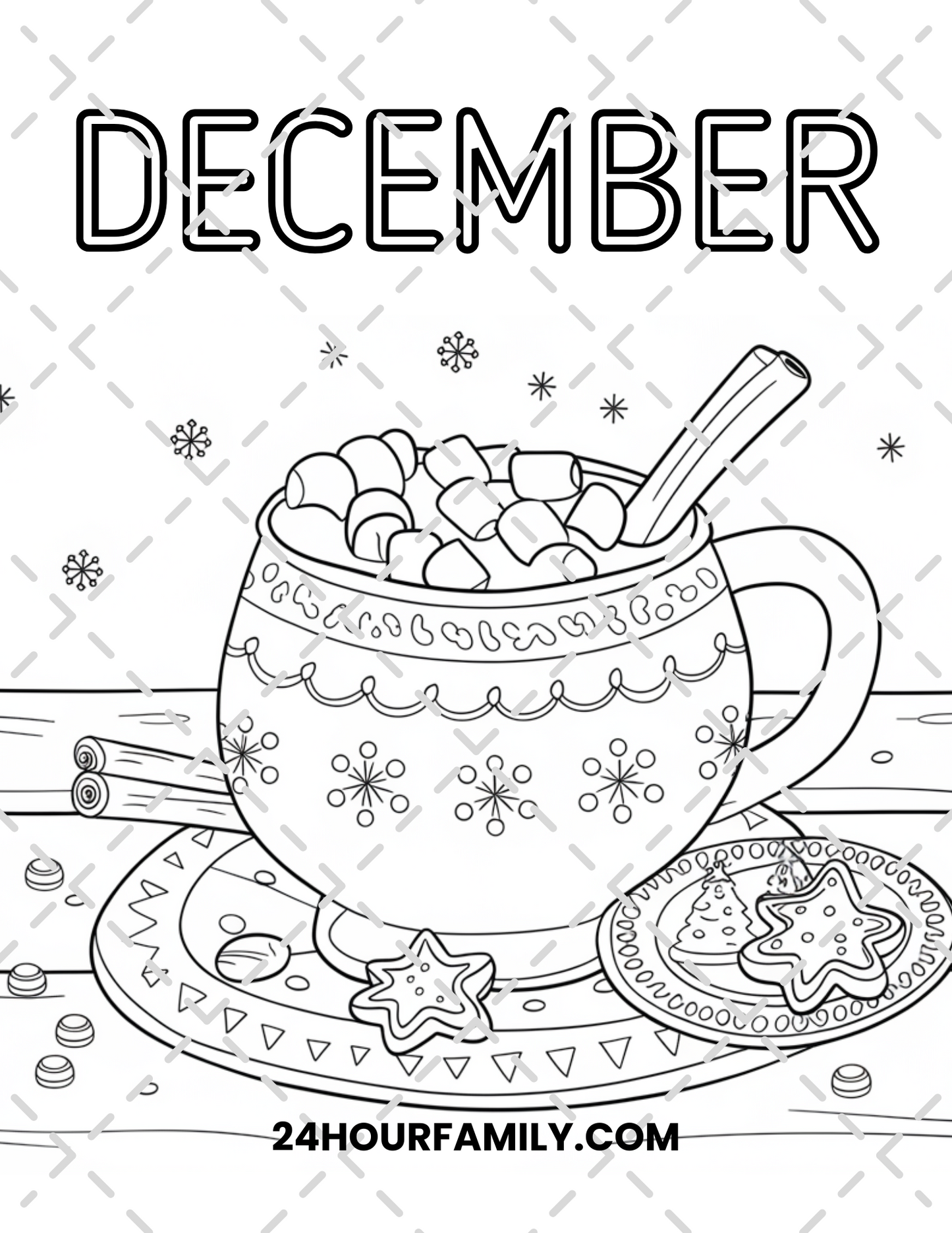december coloring pages
