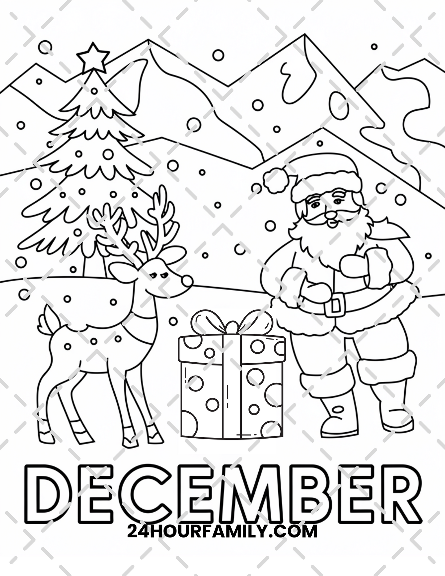 december coloring pages