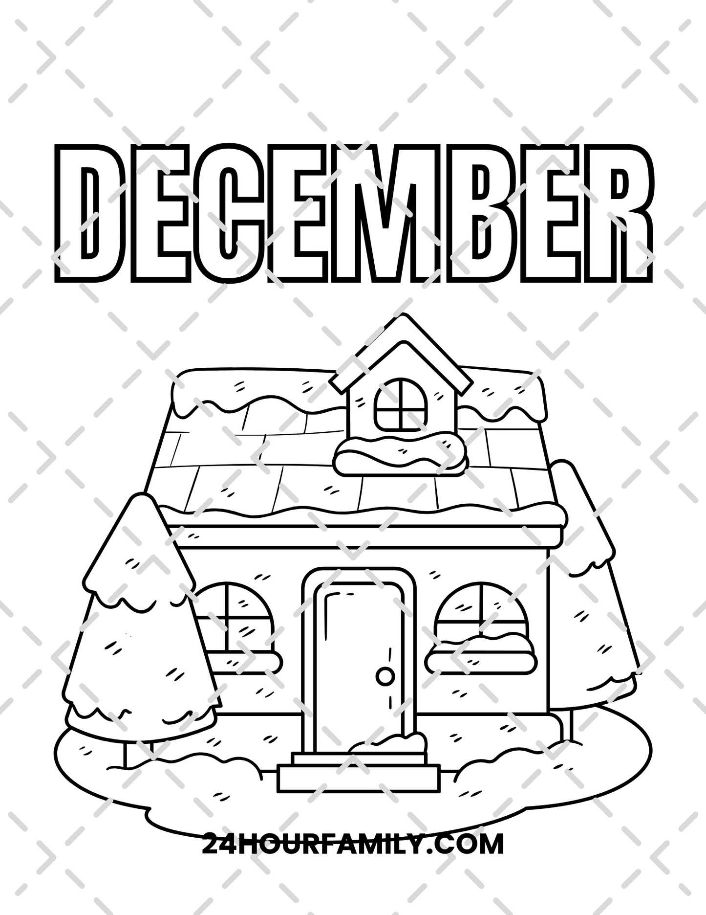 december coloring pages