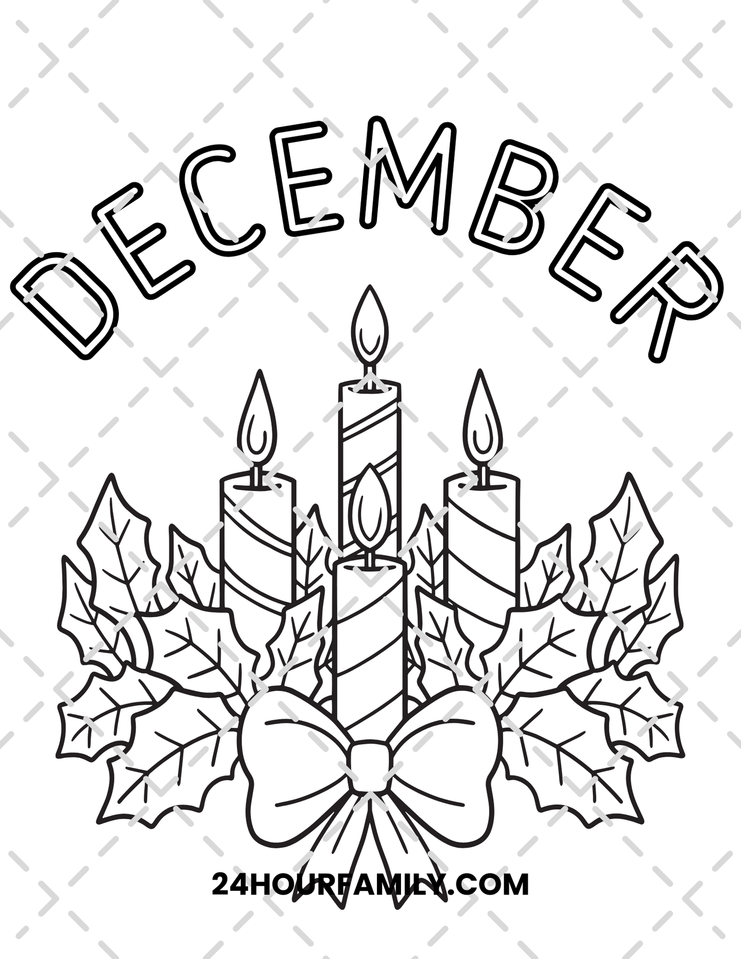 december coloring pages