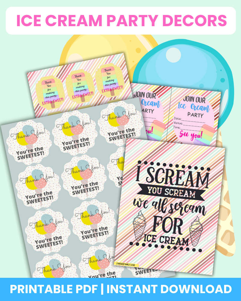 ice cream social party decorations