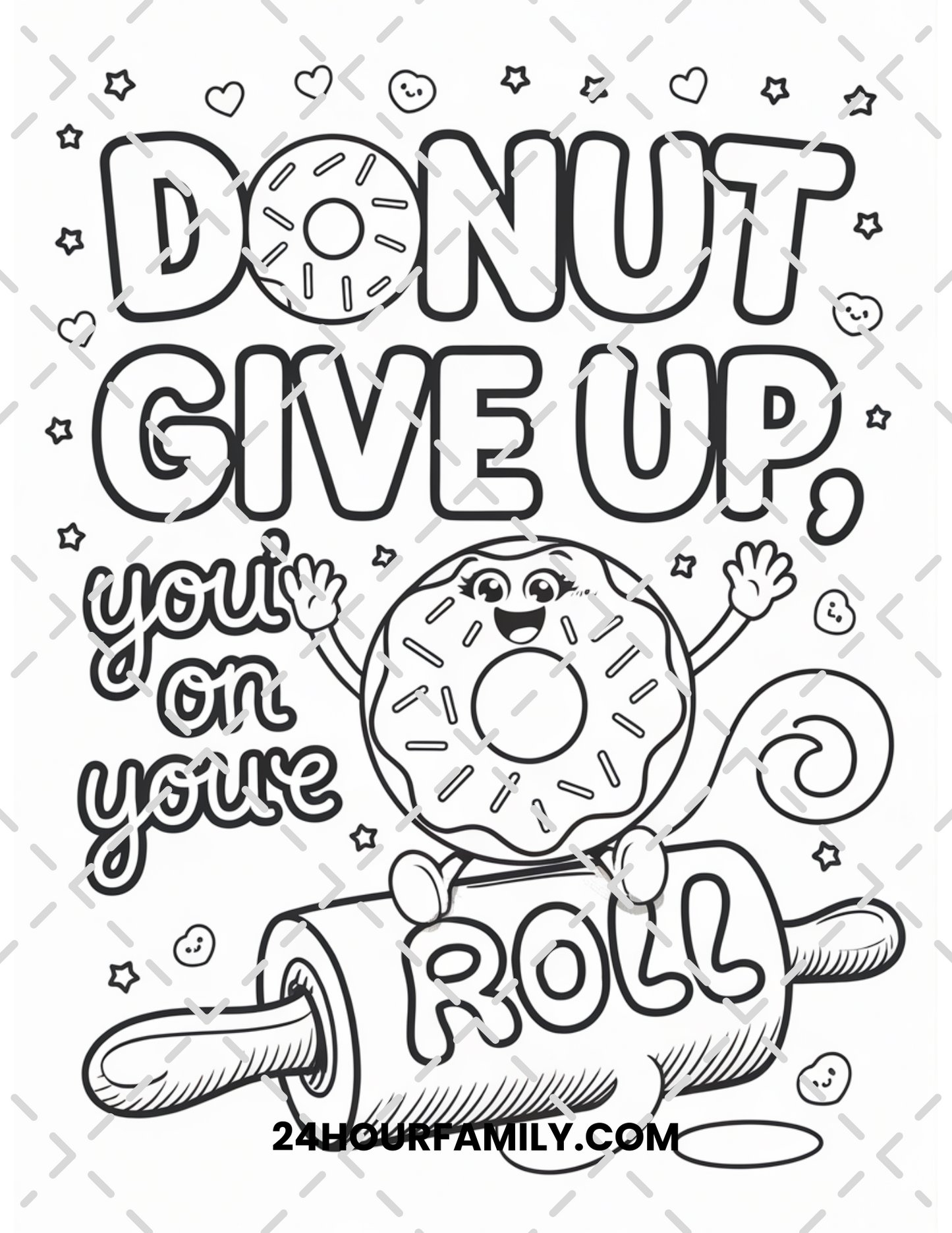 donut coloring pages