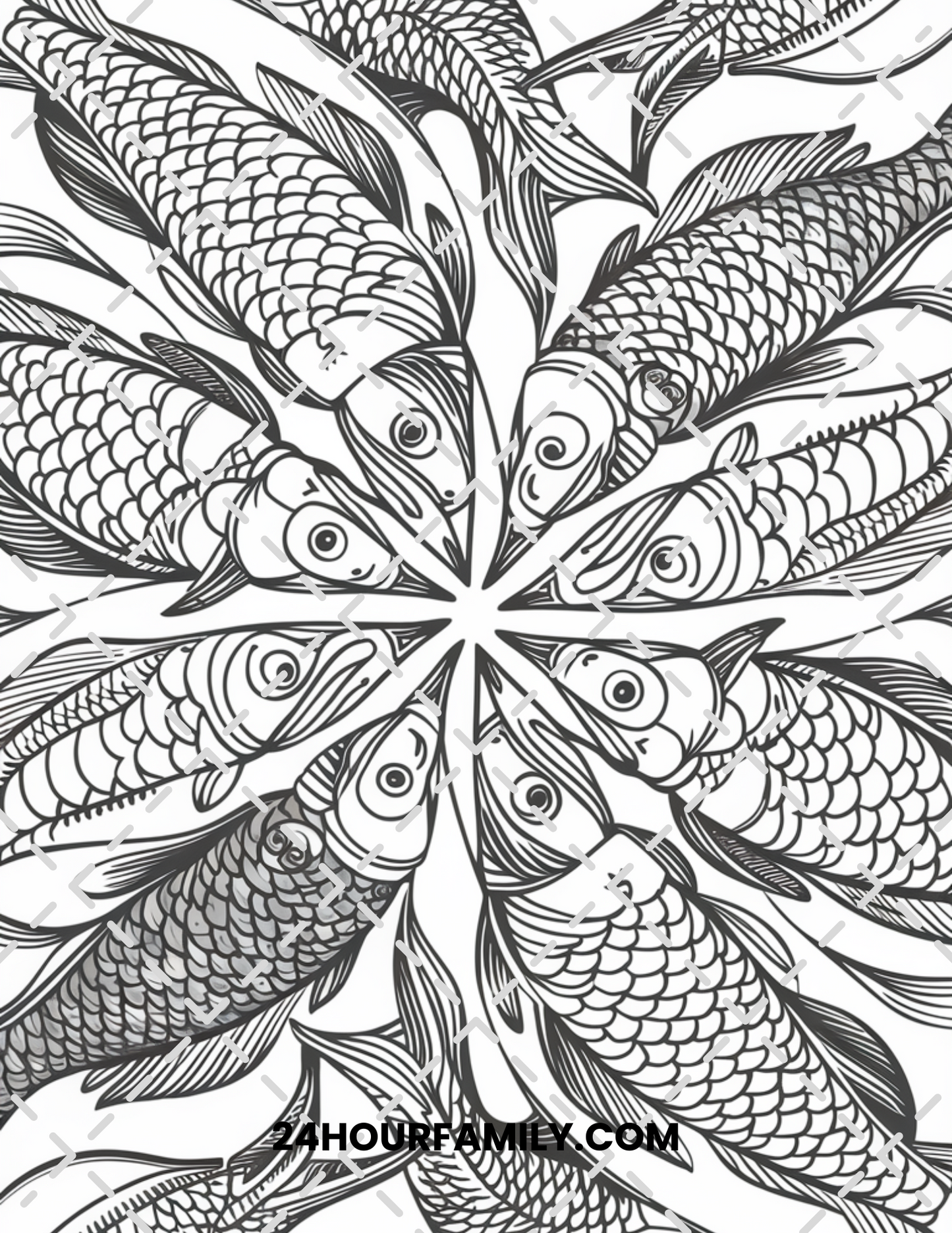 fish coloring pages for adults