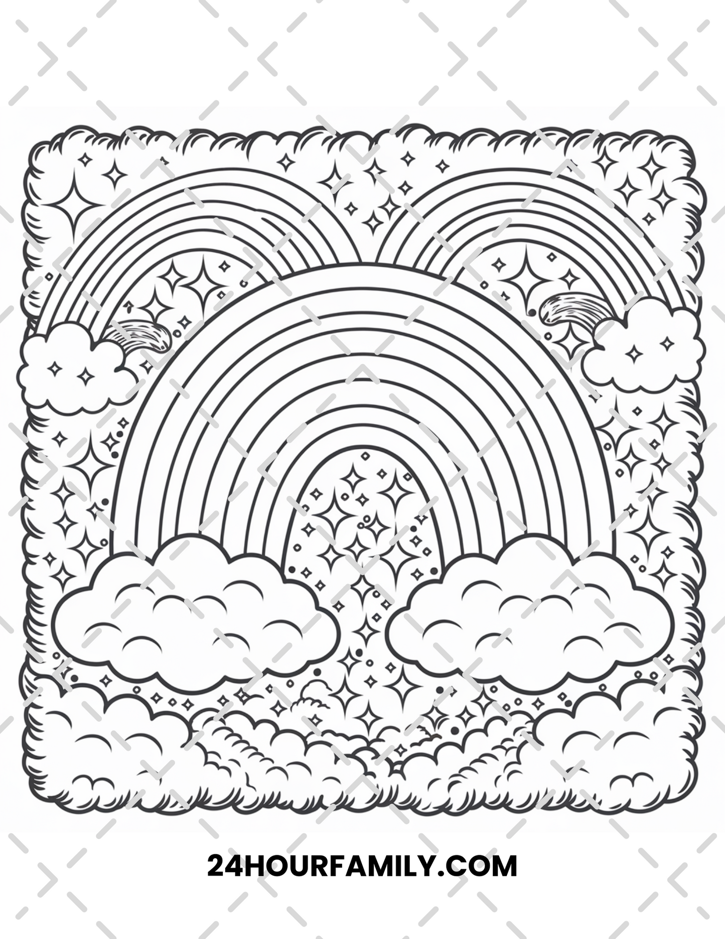 rainbow coloring pages