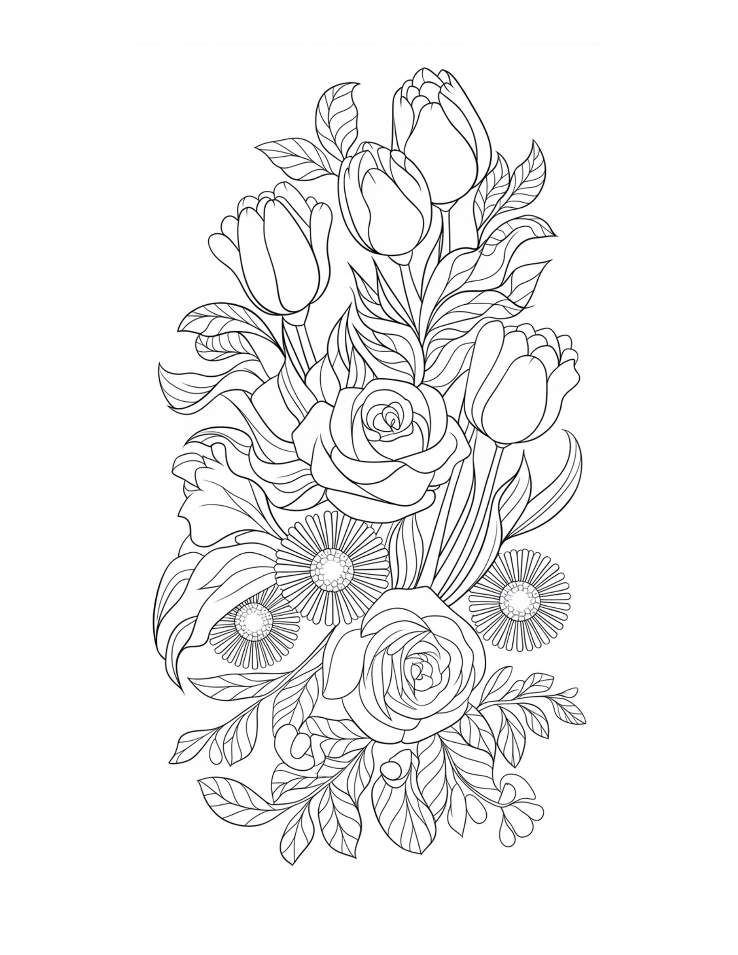 tulips coloring pages