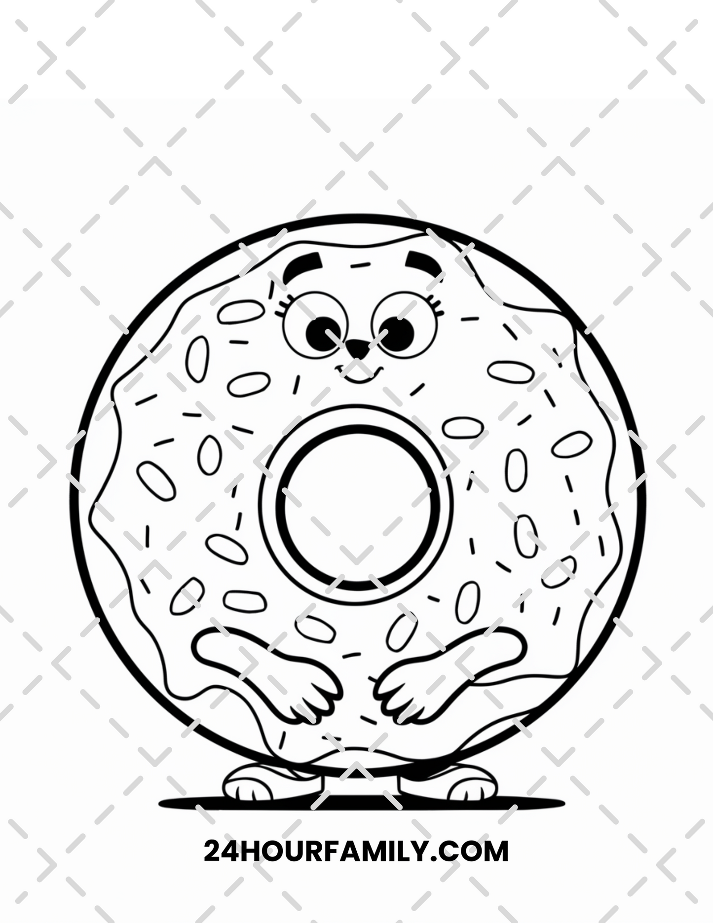 donut coloring pages