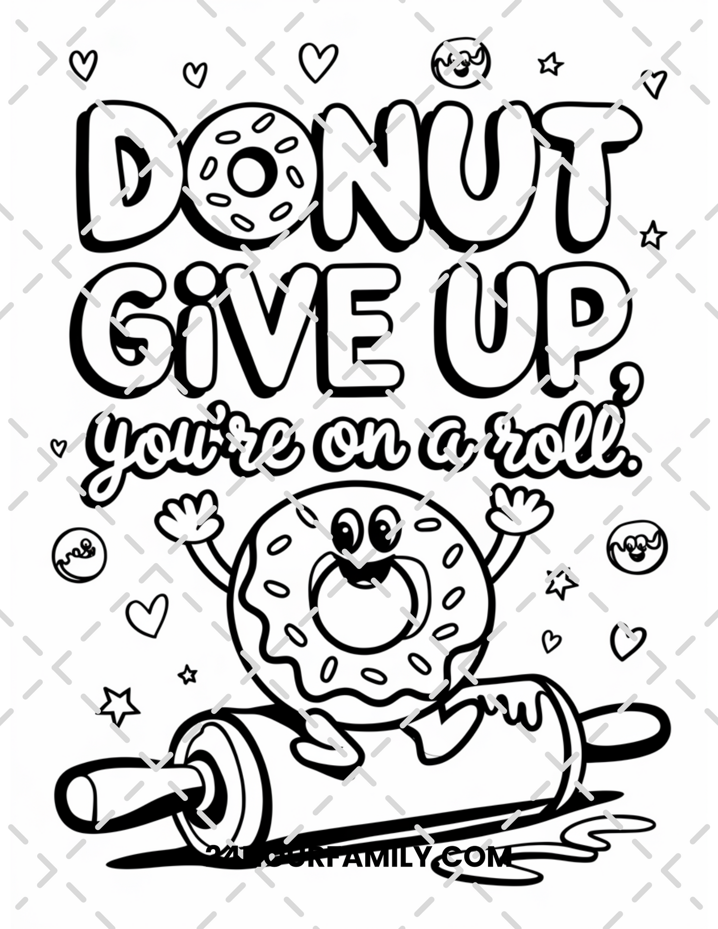 donut coloring pages