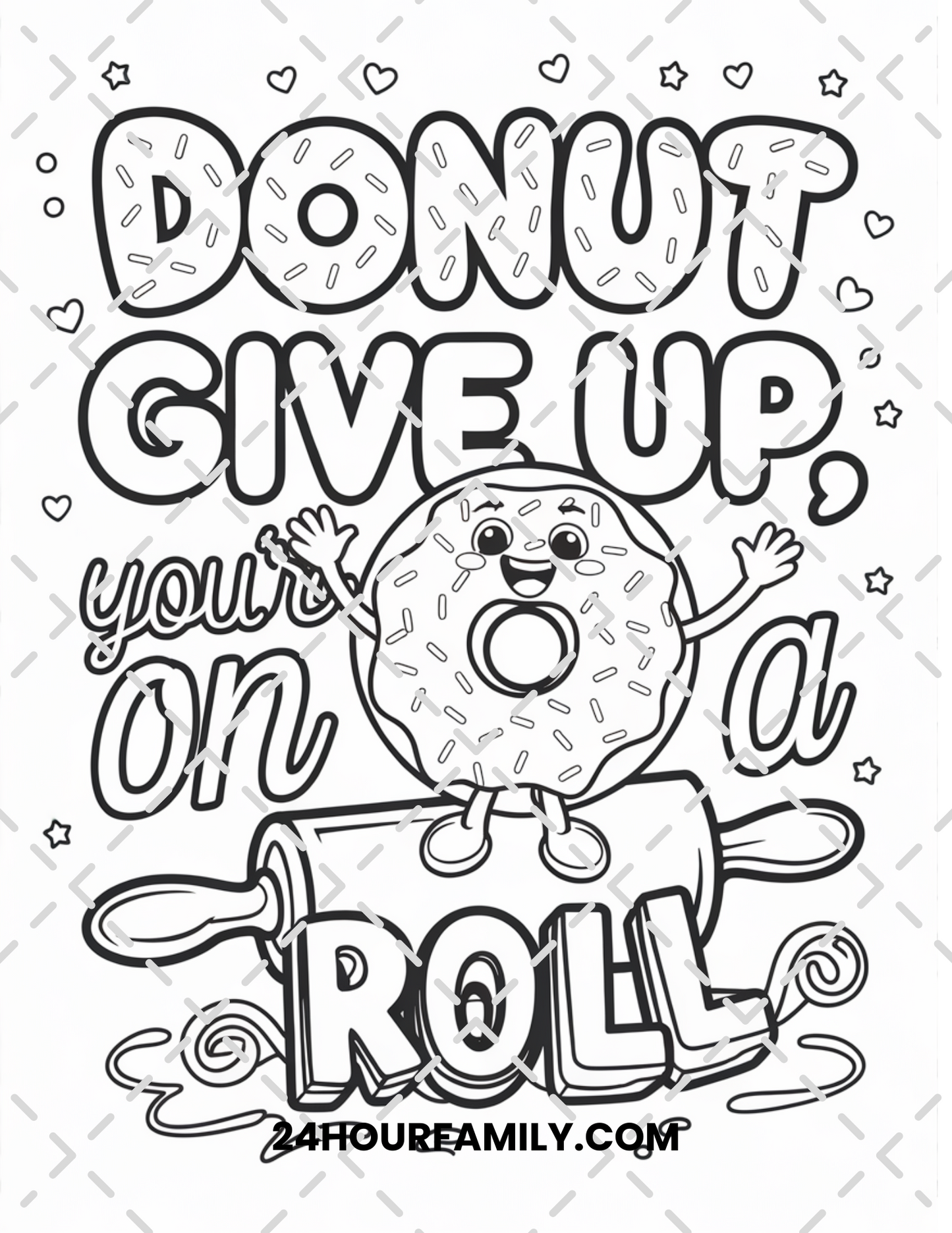 donut coloring pages