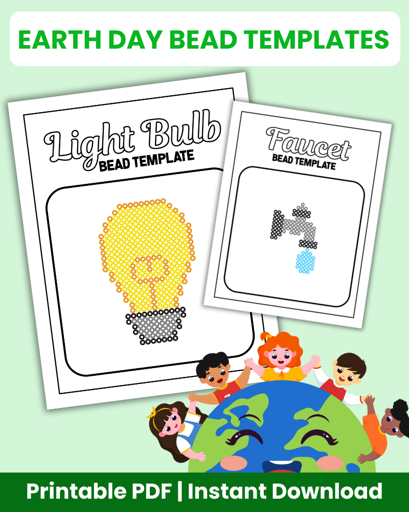 Earth Day Bead Templates
