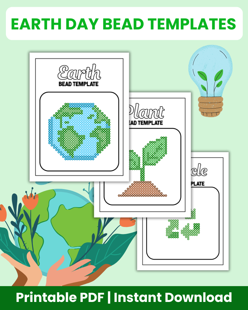 Earth Day Bead Templates