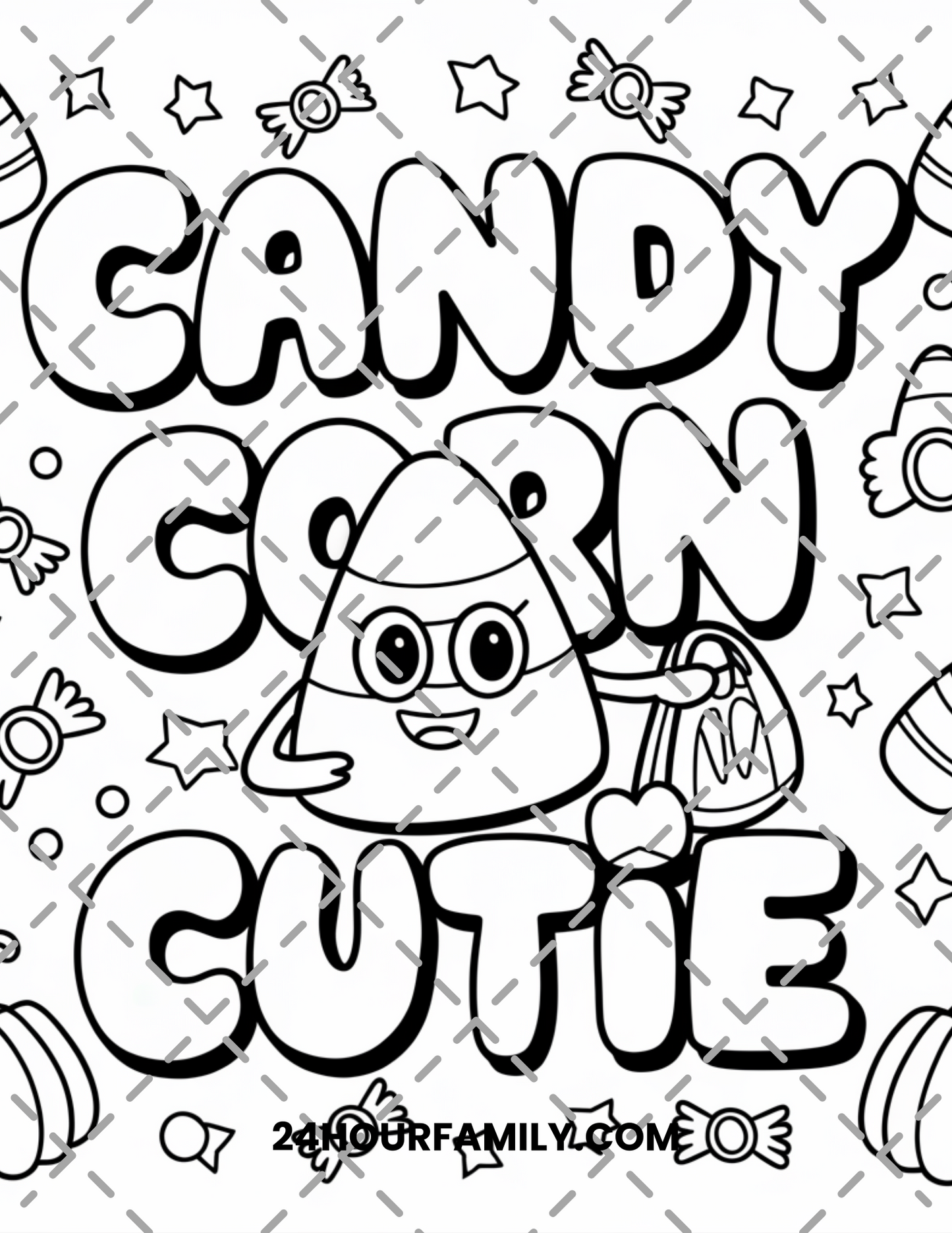 candy corn coloring pages