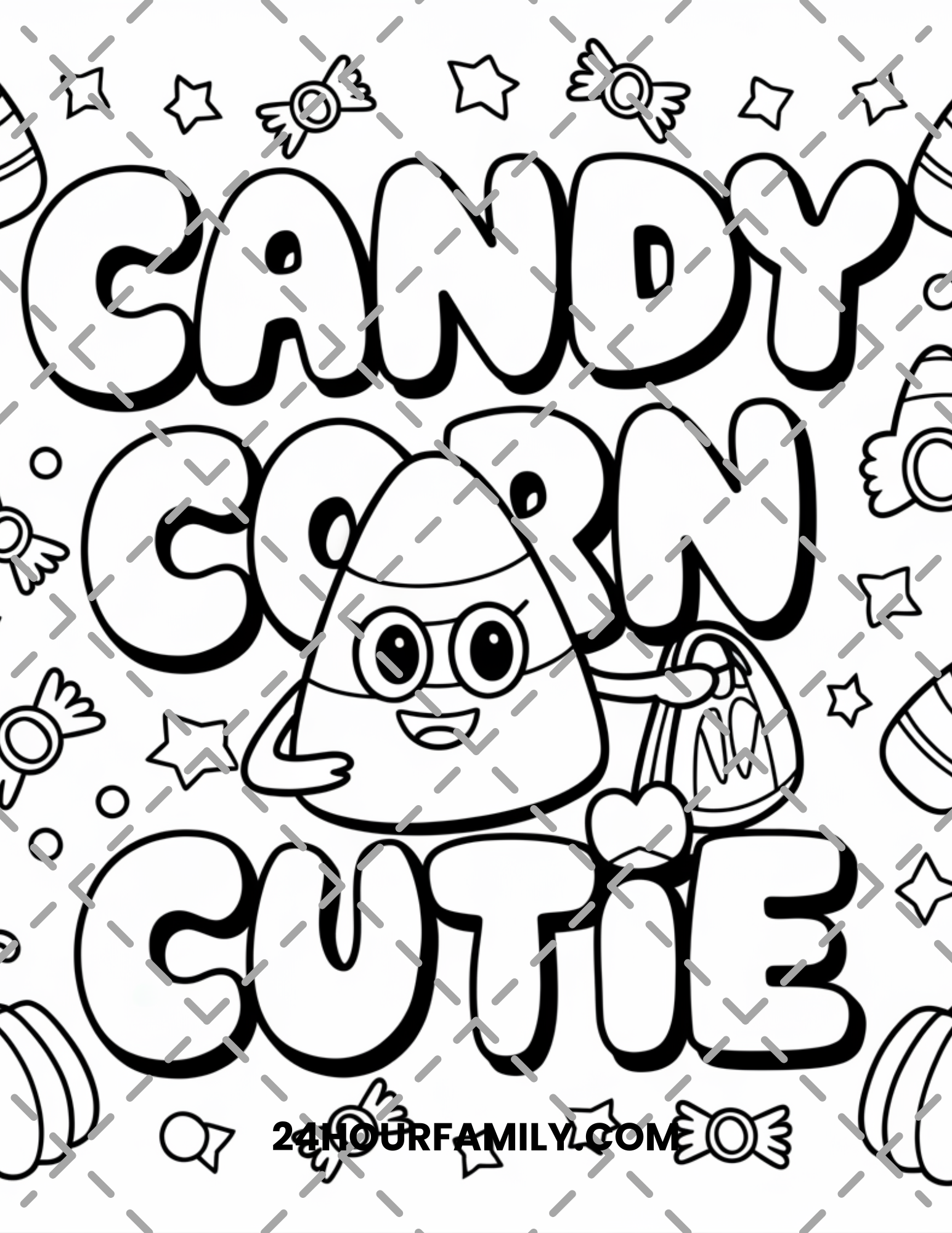 candy corn coloring pages