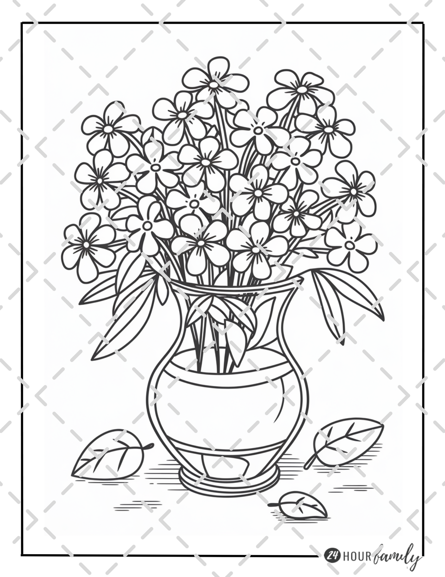 flower vase coloring pages