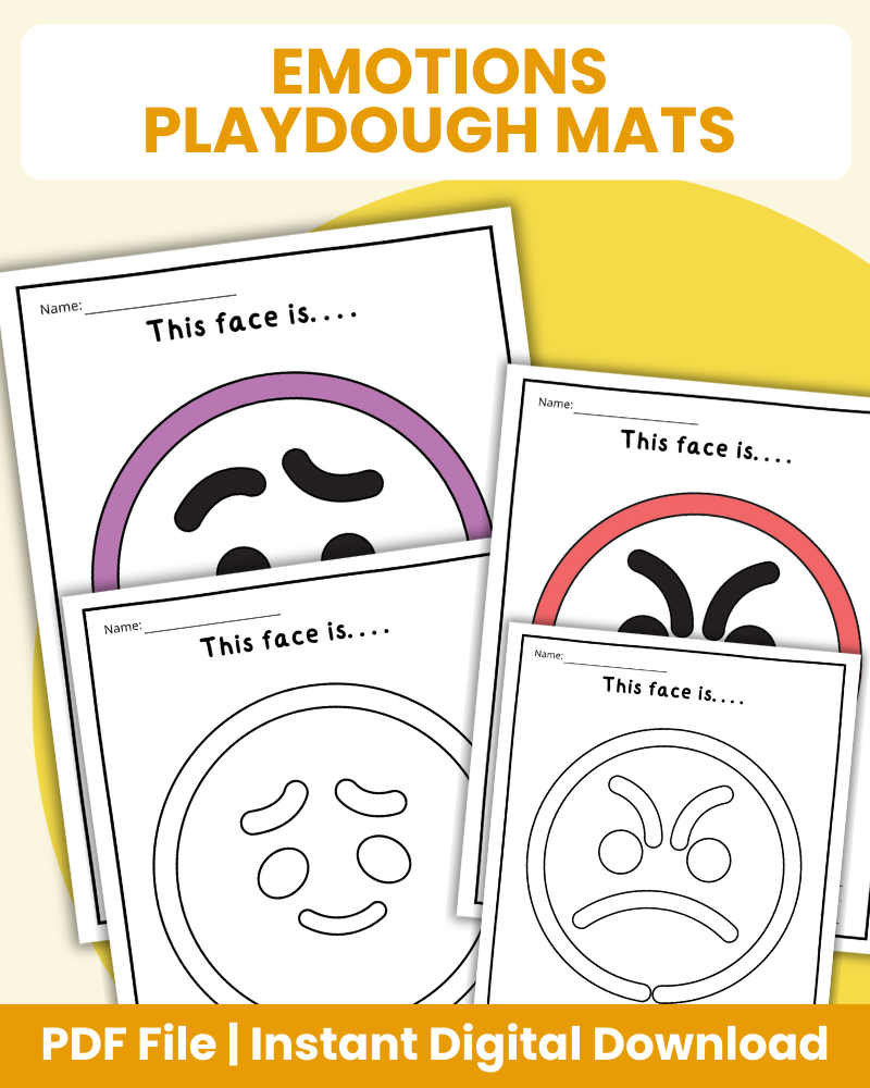 Emotions Playdough Mats Printable