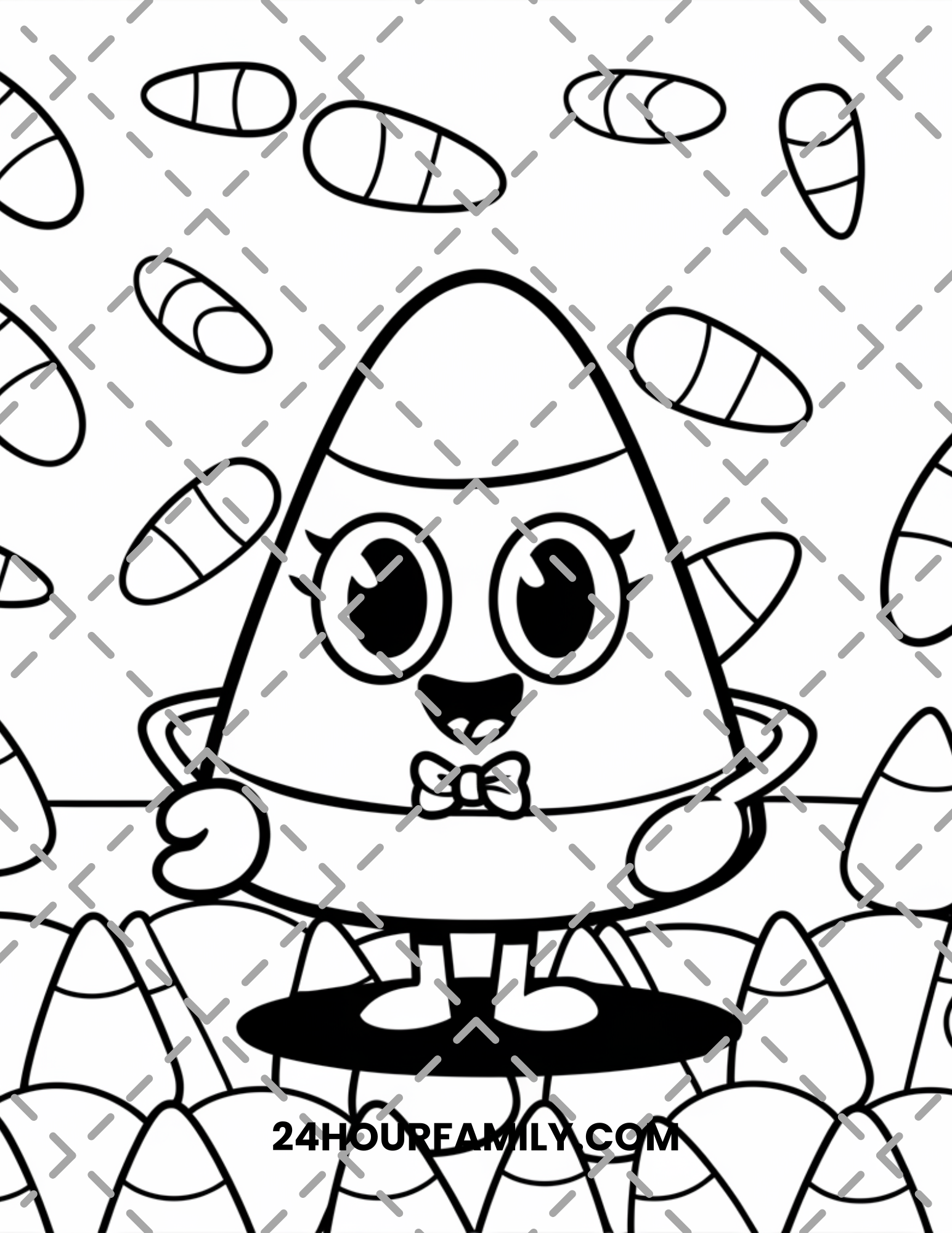 candy corn coloring pages