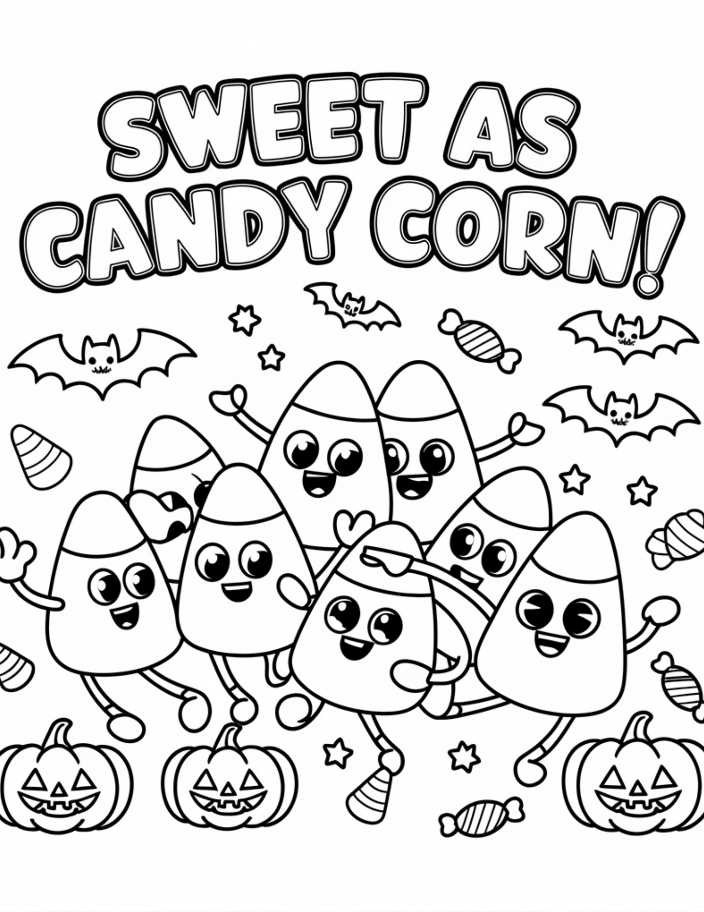 candy corn coloring pages