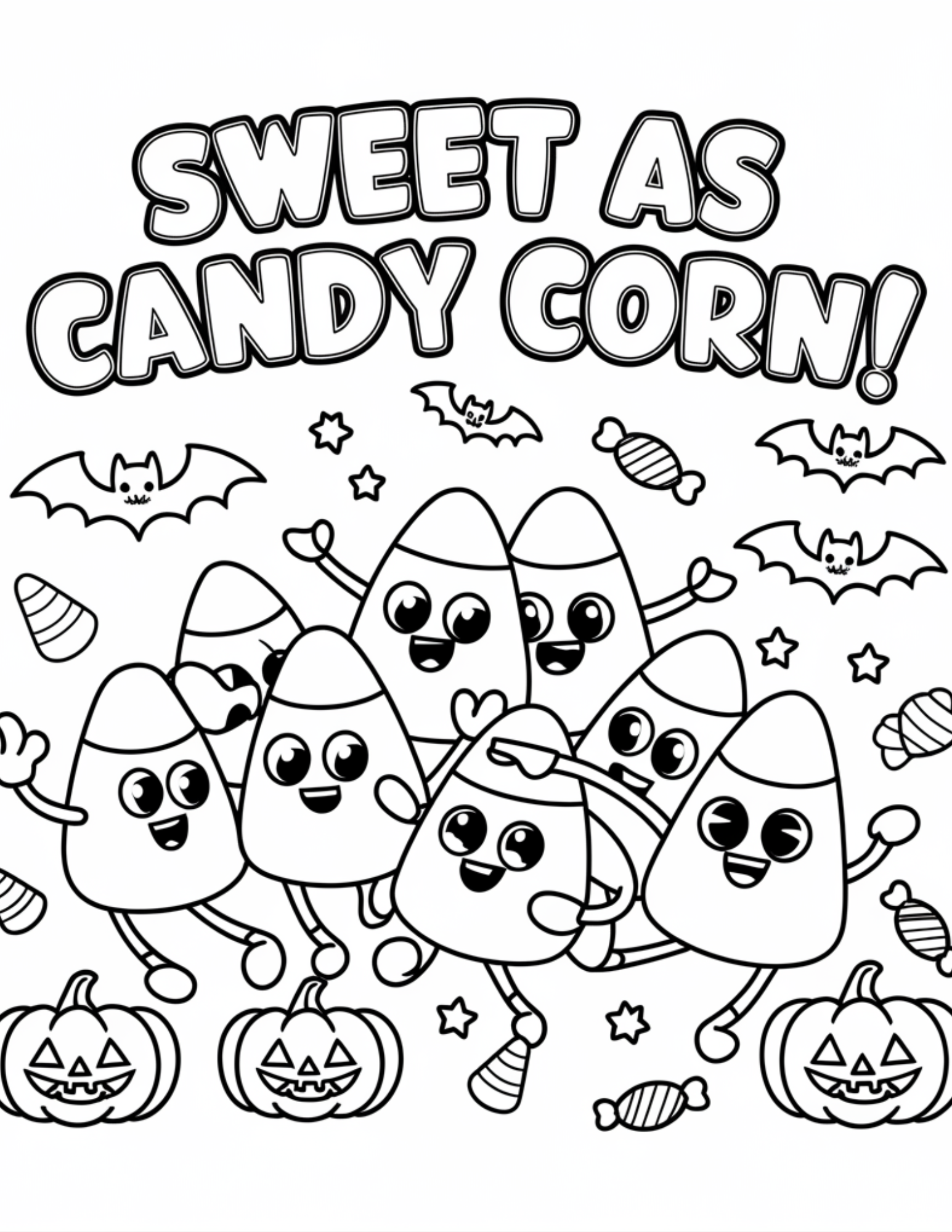 candy corn coloring pages