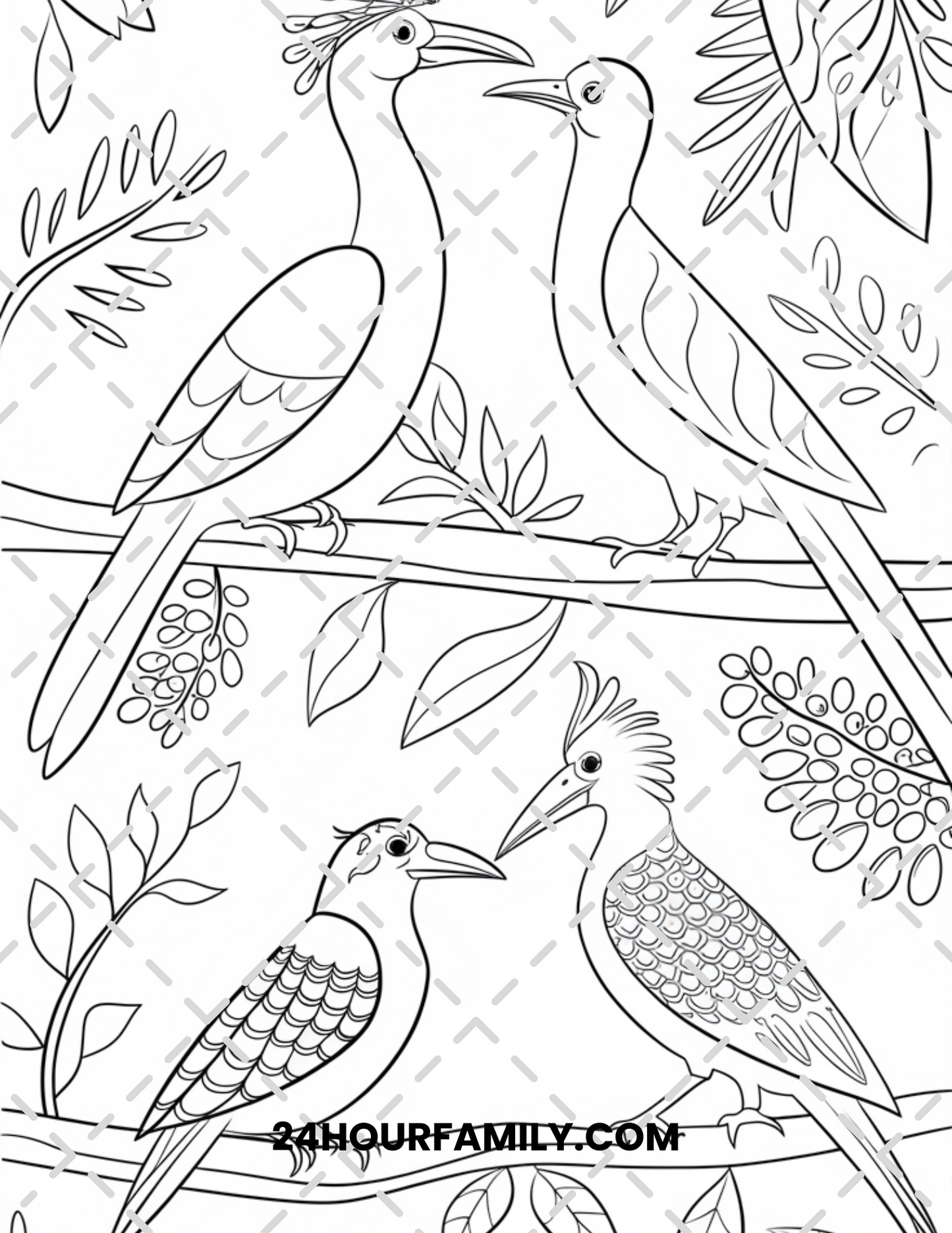 birds coloring pages for kids