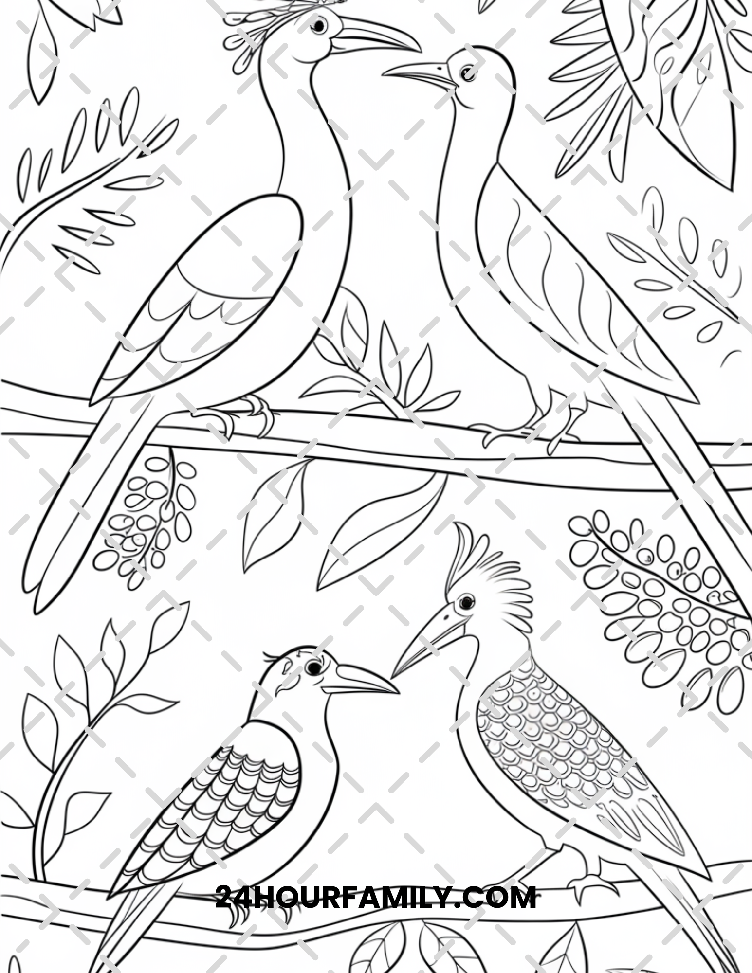 birds coloring pages for kids