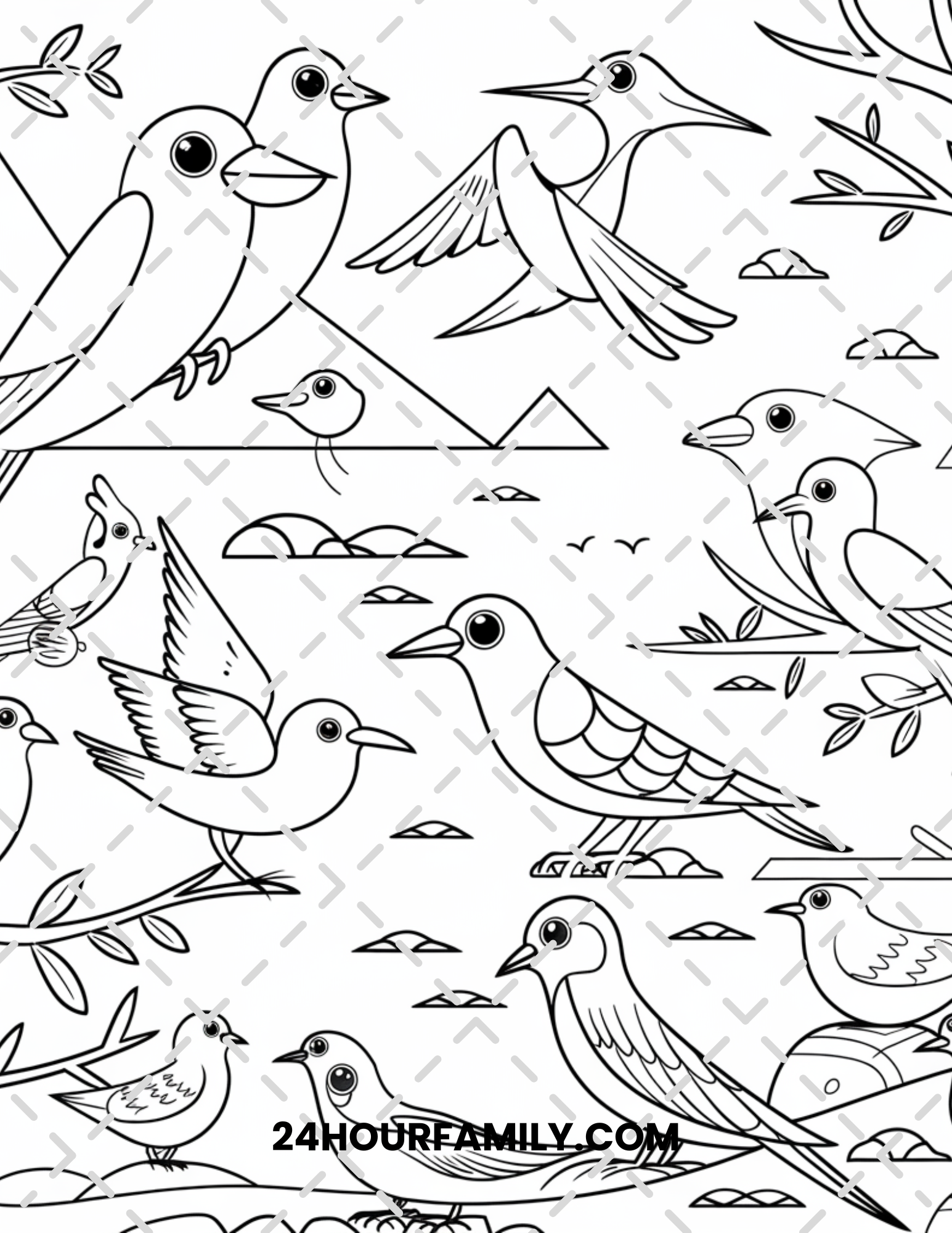birds coloring pages for kids