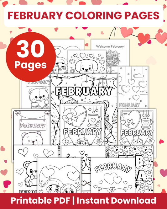 february coloring pages