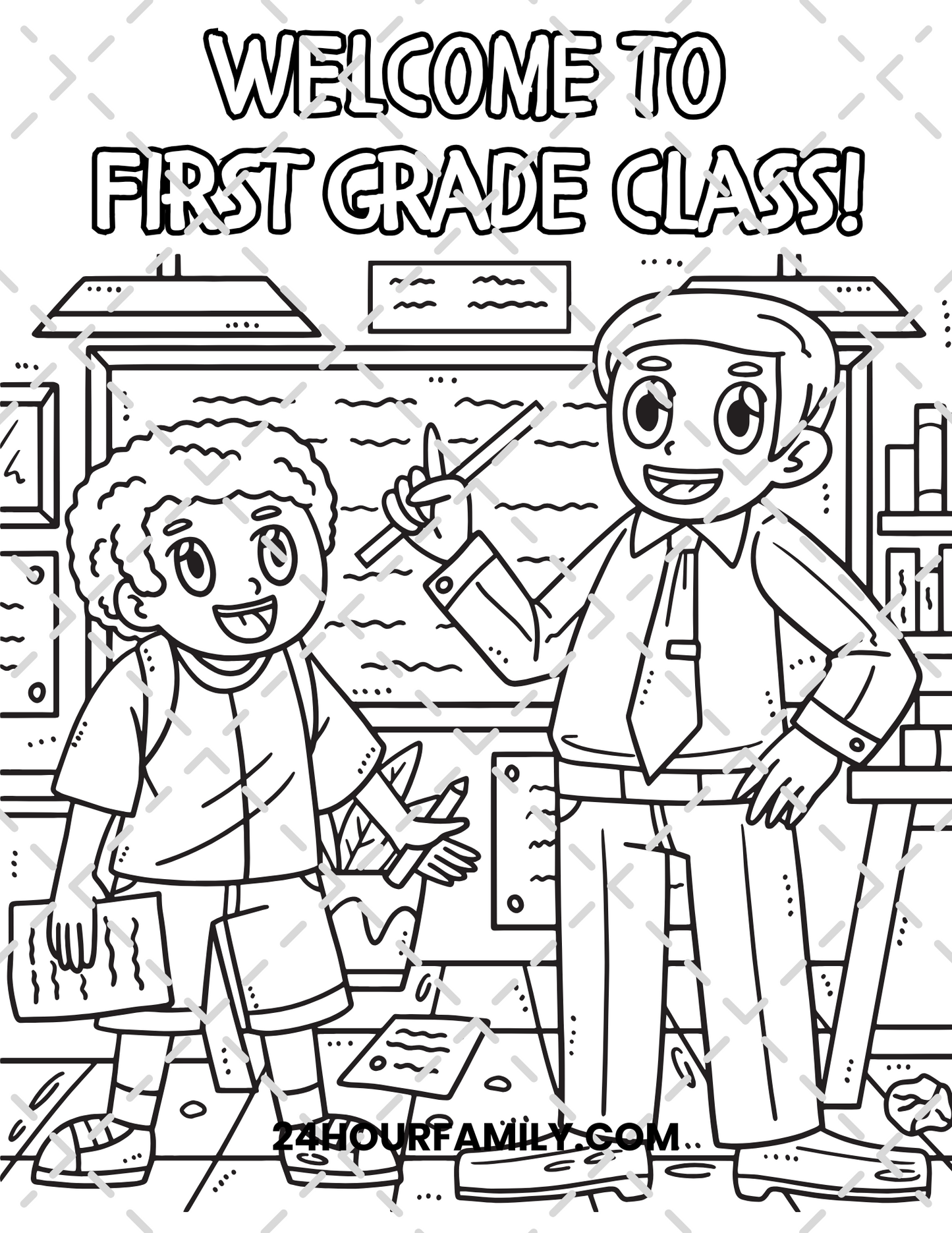 first grade coloring pages