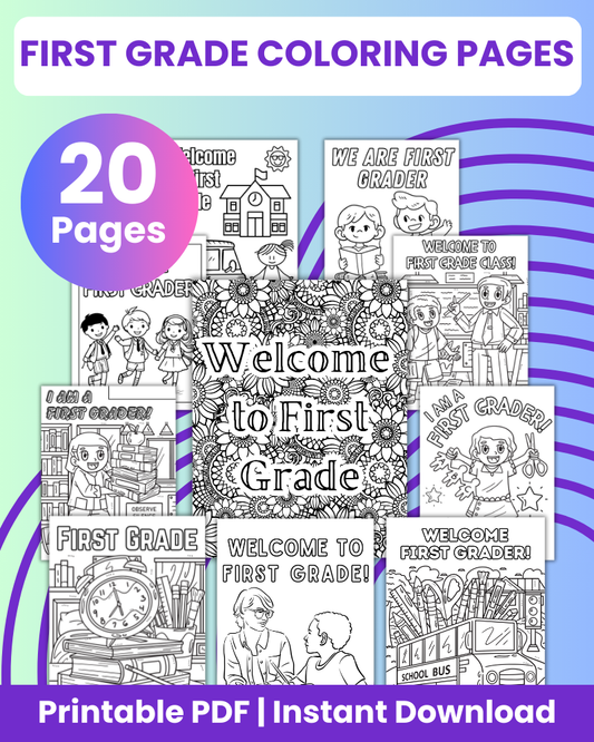 first grade coloring pages