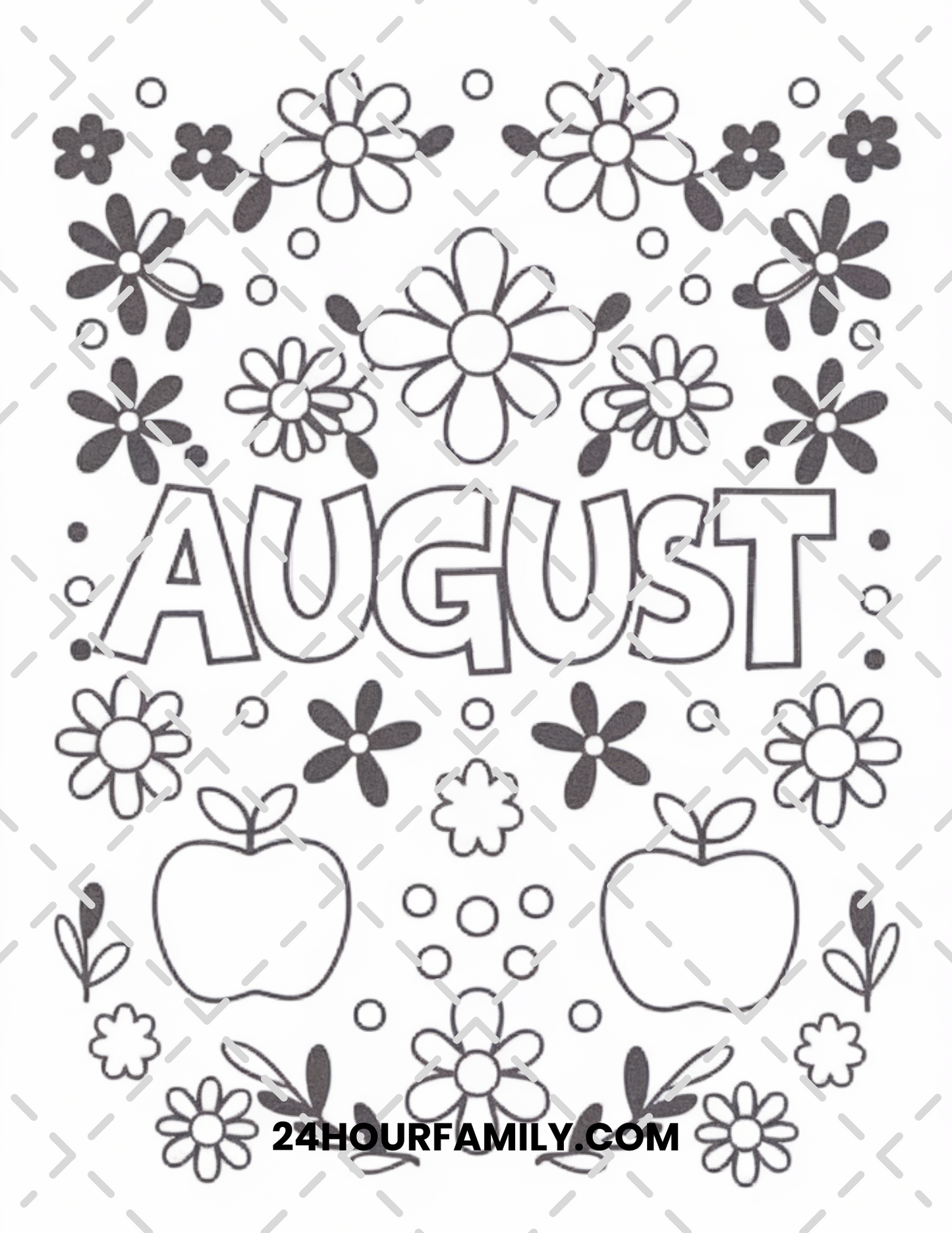 august coloring pages