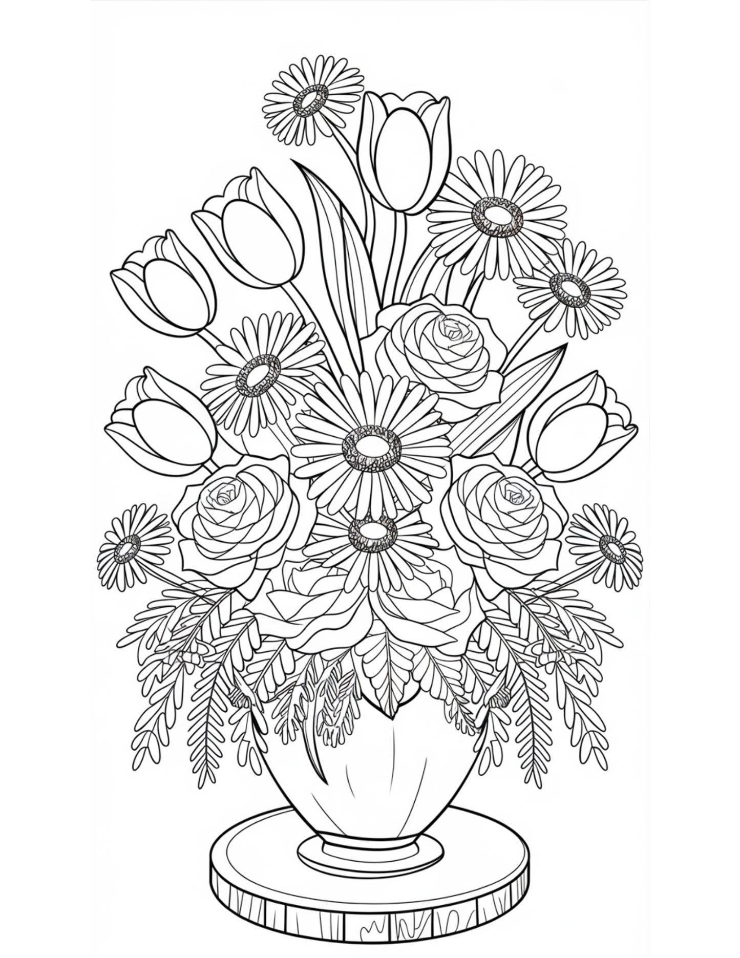 tulips coloring pages