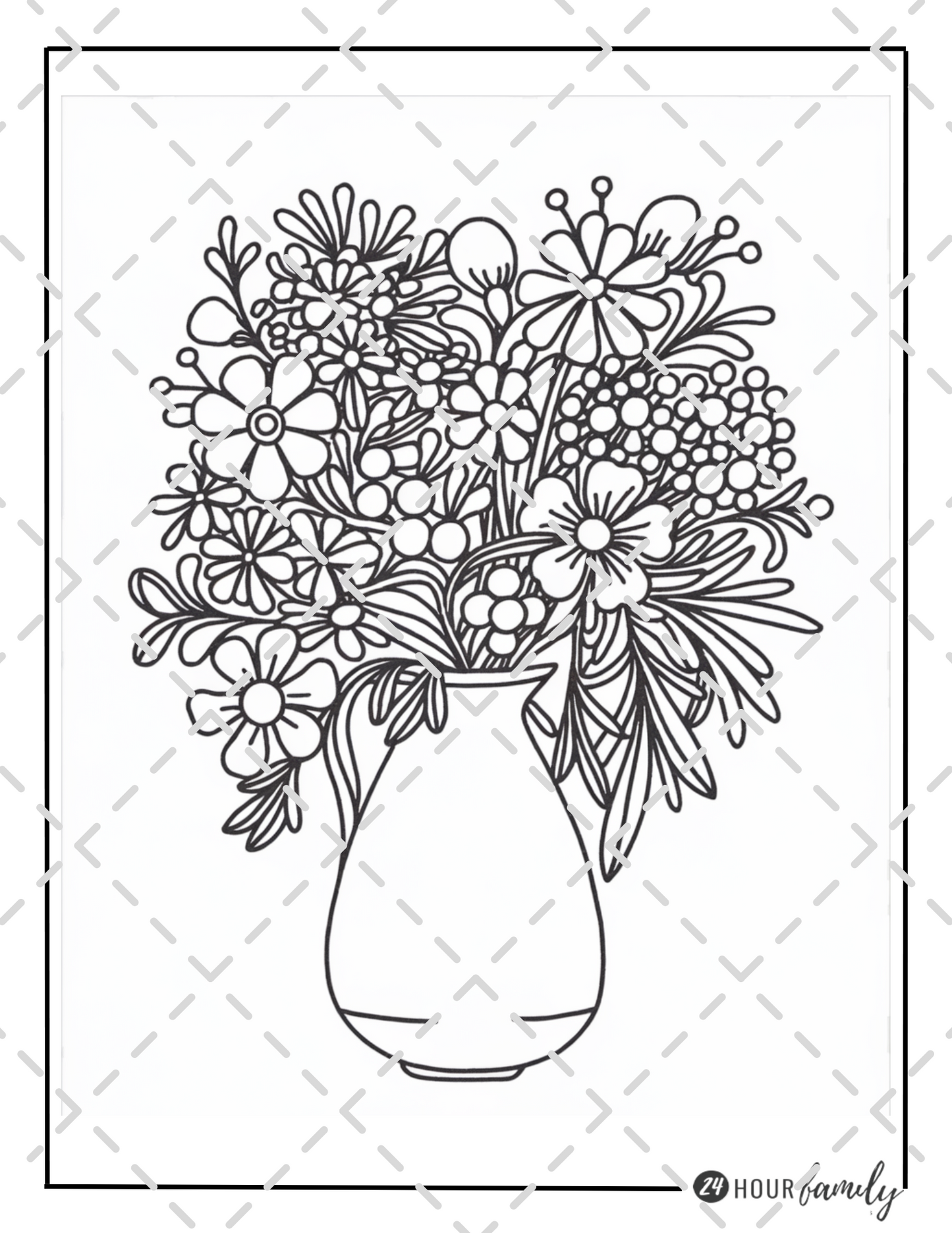 flower vase coloring pages