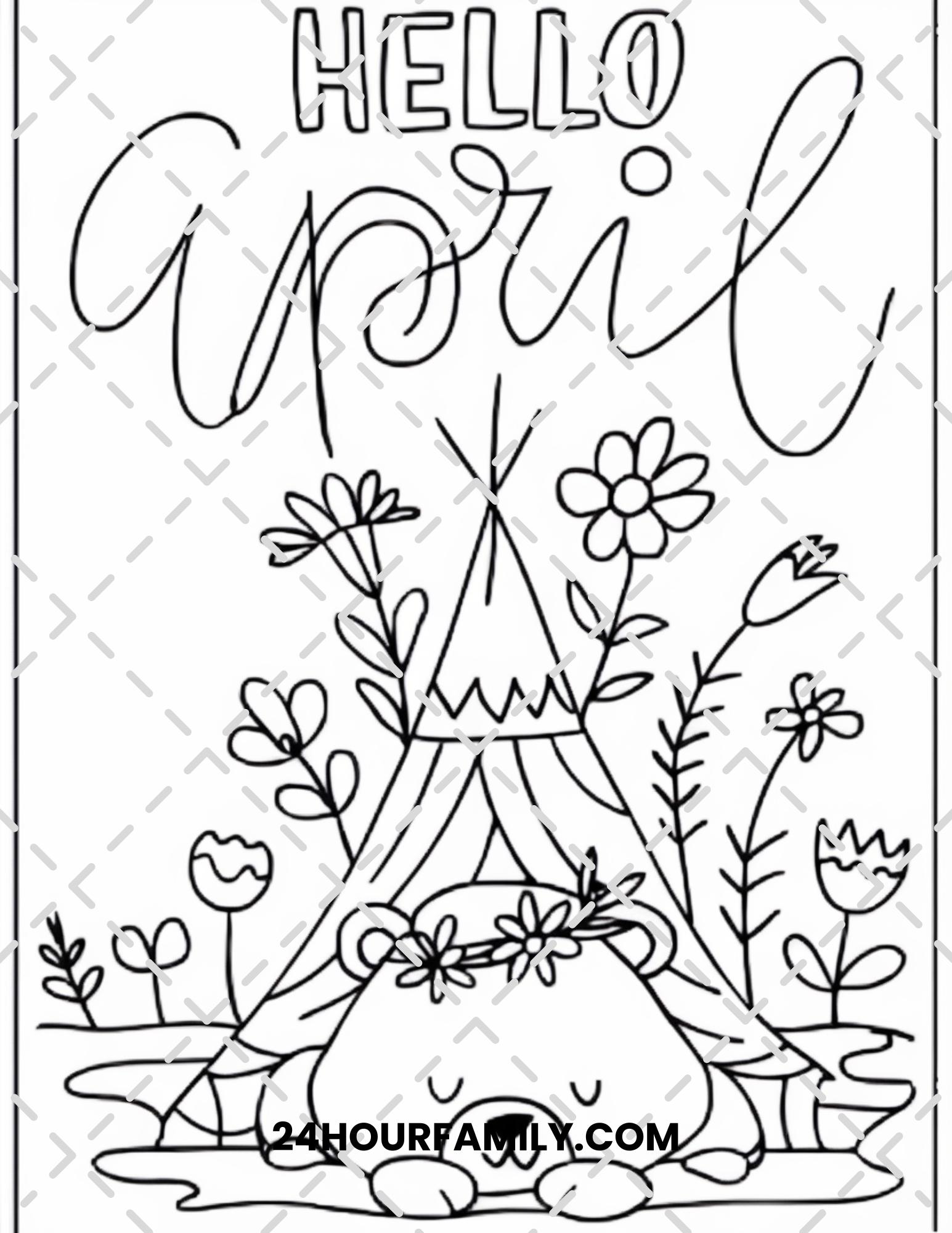 april coloring pages