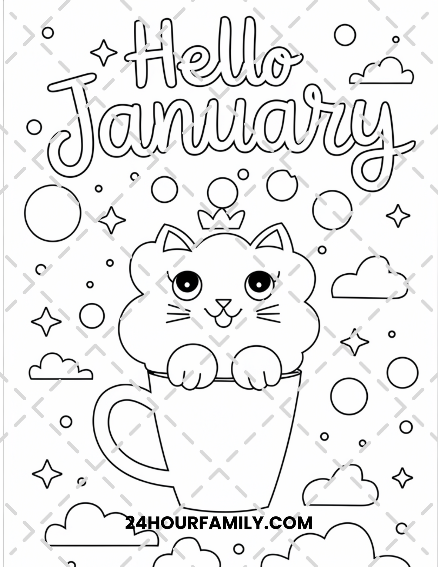 january coloring pages