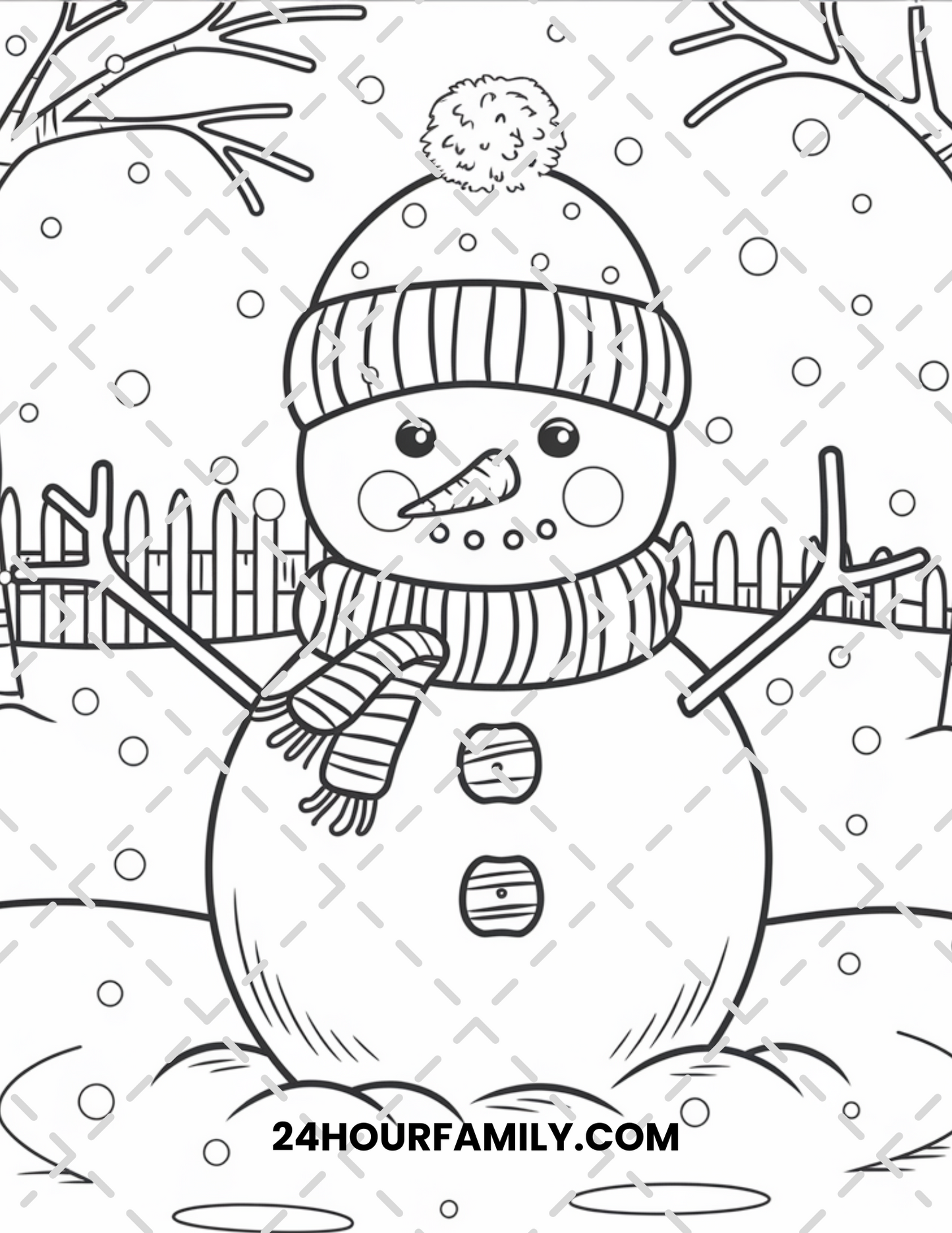 snowman coloring pages