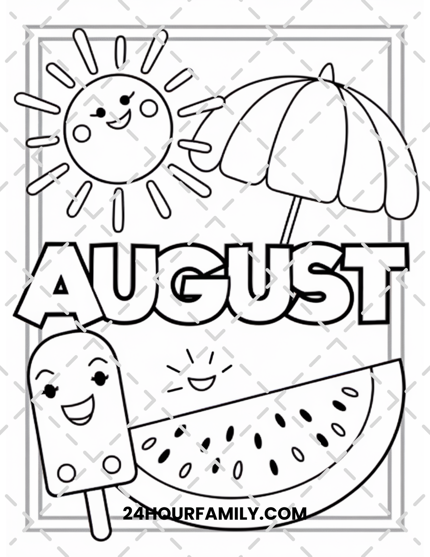 august coloring pages