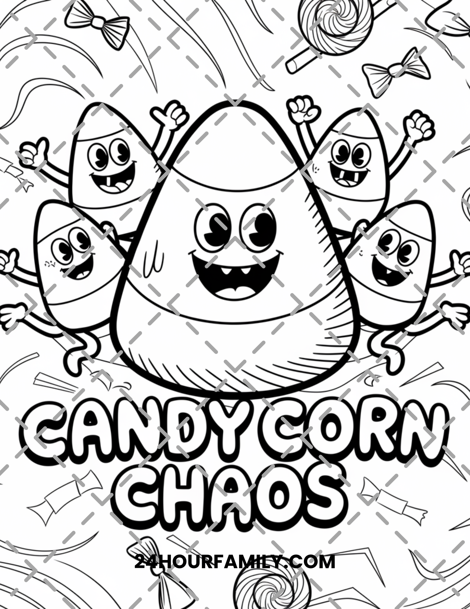 candy corn coloring pages