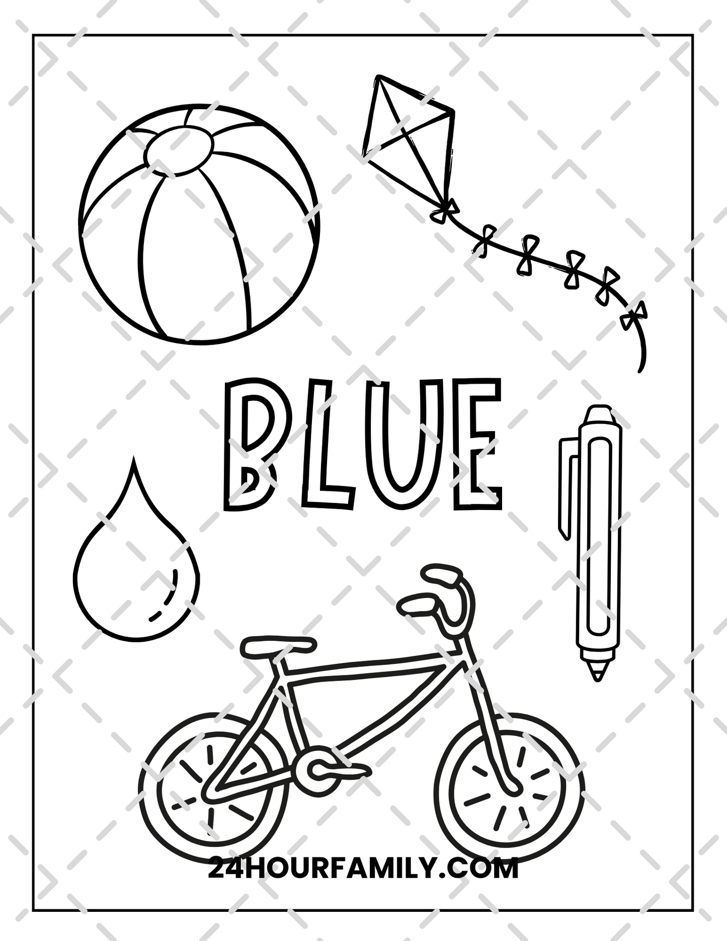 blue coloring pages