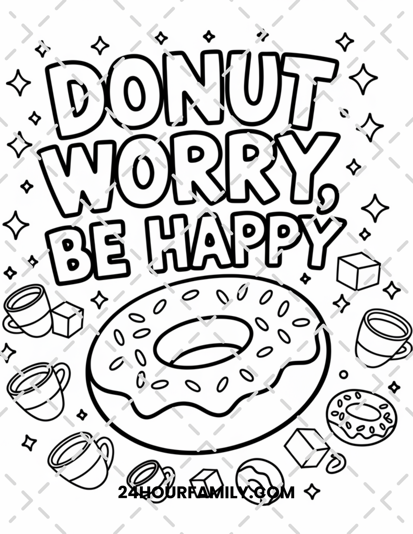 donut coloring pages